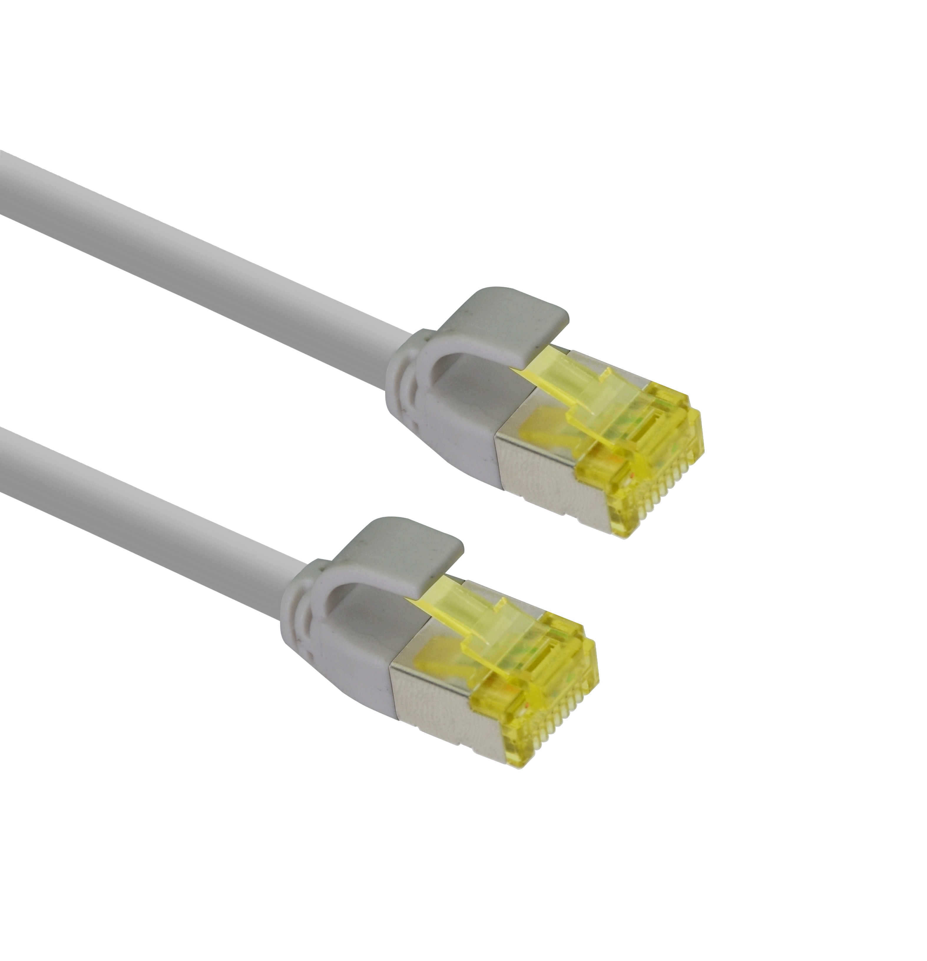 helos patchkabel Cat 6a Ultraslim S/FTP RJ45 grå 0,5 m AWG28/7 LSZH GHMT
