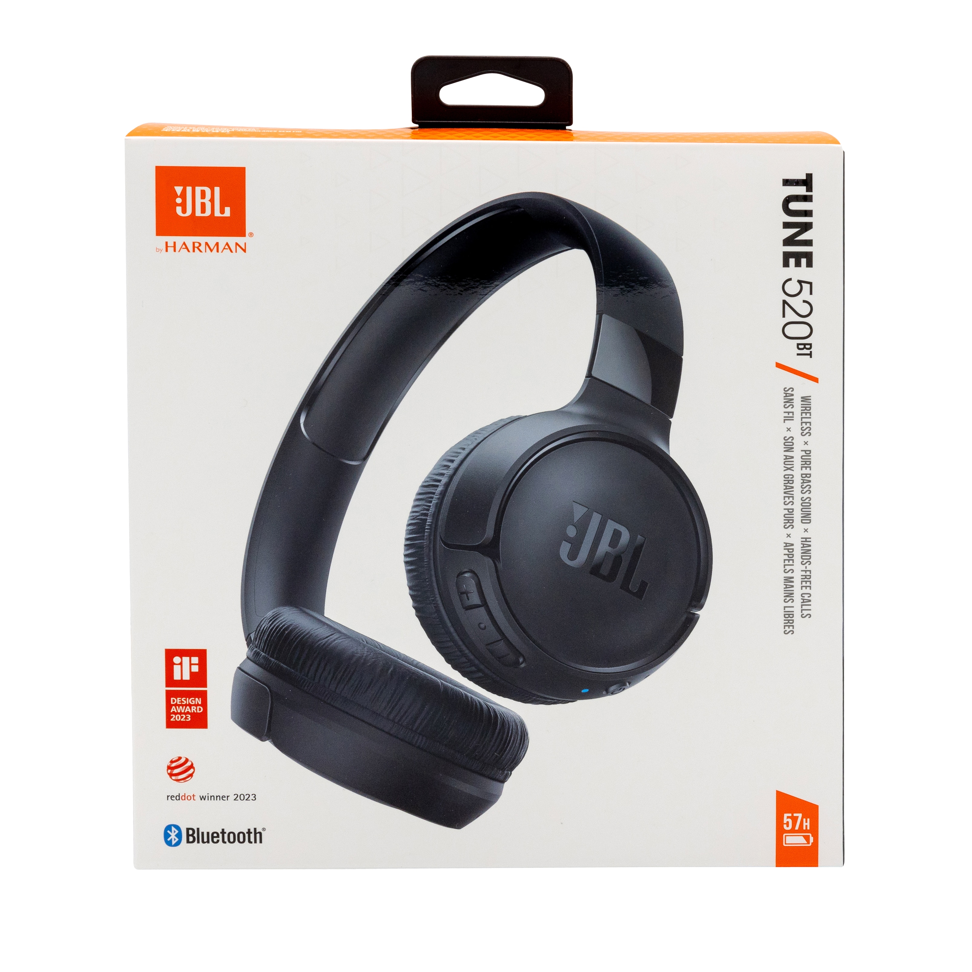 JBL Tune 520BT trådløse hodetelefoner med ører, svart