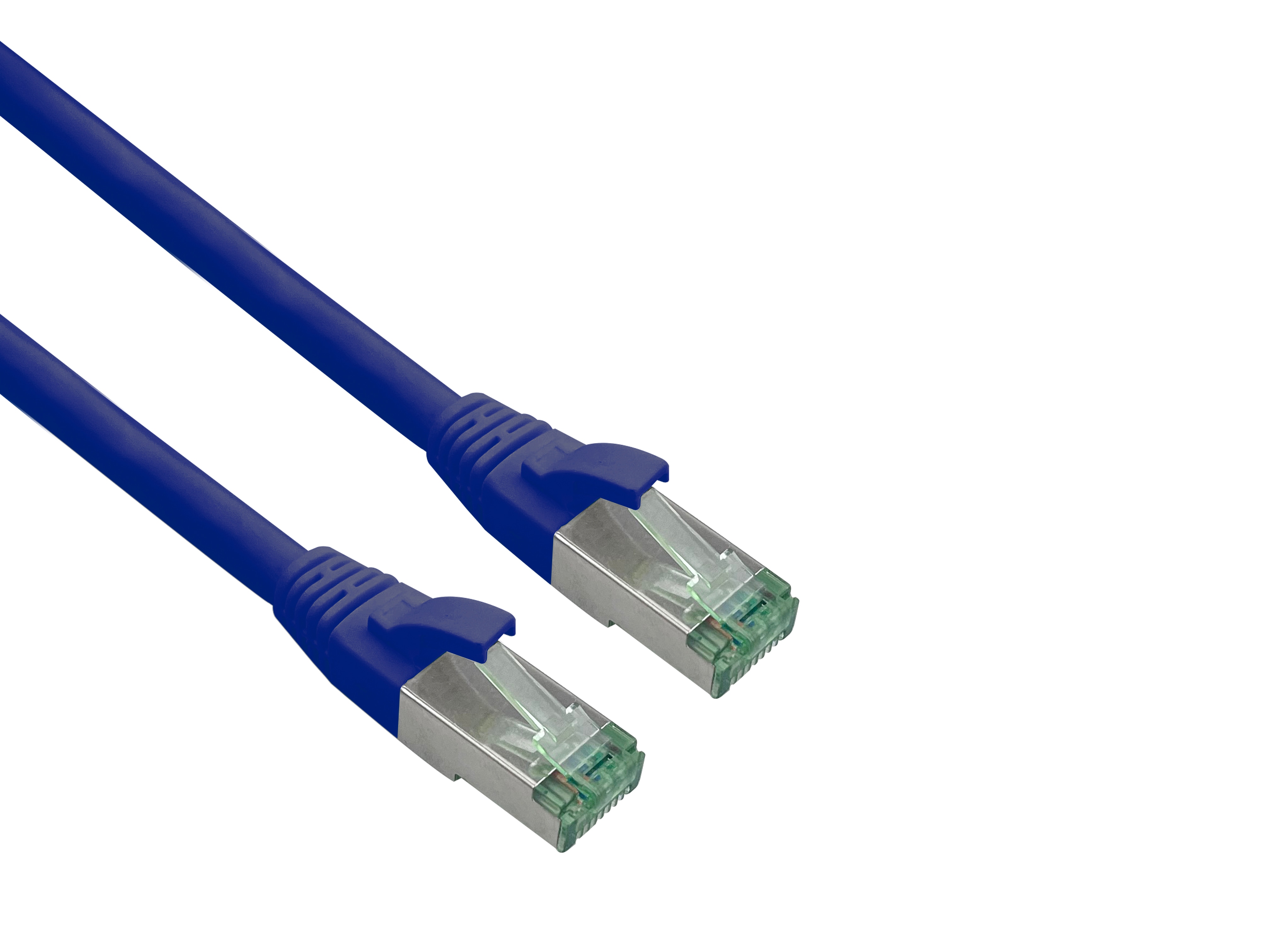 helos patchkabel Cat 6a Superflex S/FTP Cat 7 råkabel blå 2m AWG26/7 GHMT