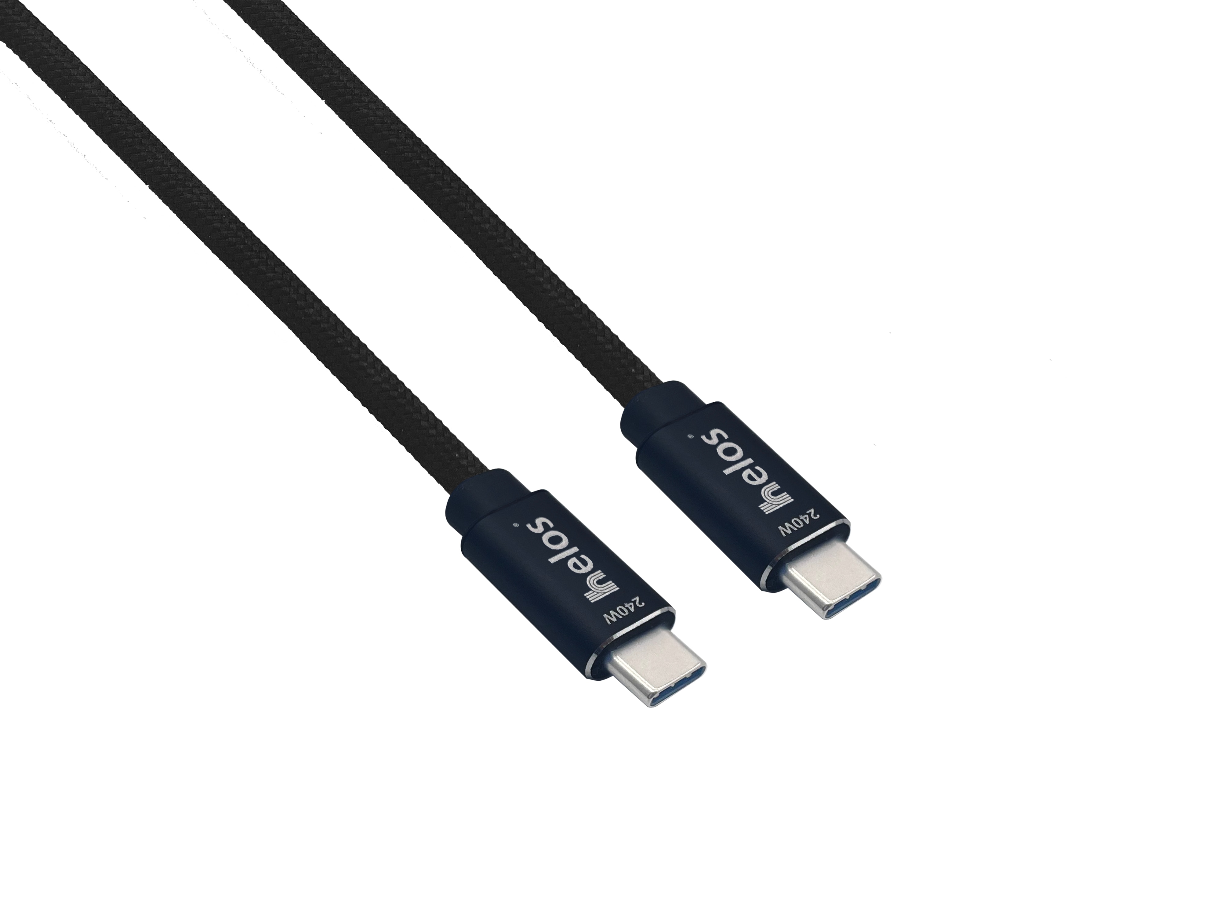 helos USB C-kabel 240 W hurtigladekabel USB C til USB C, nylonflettet 1,0 m