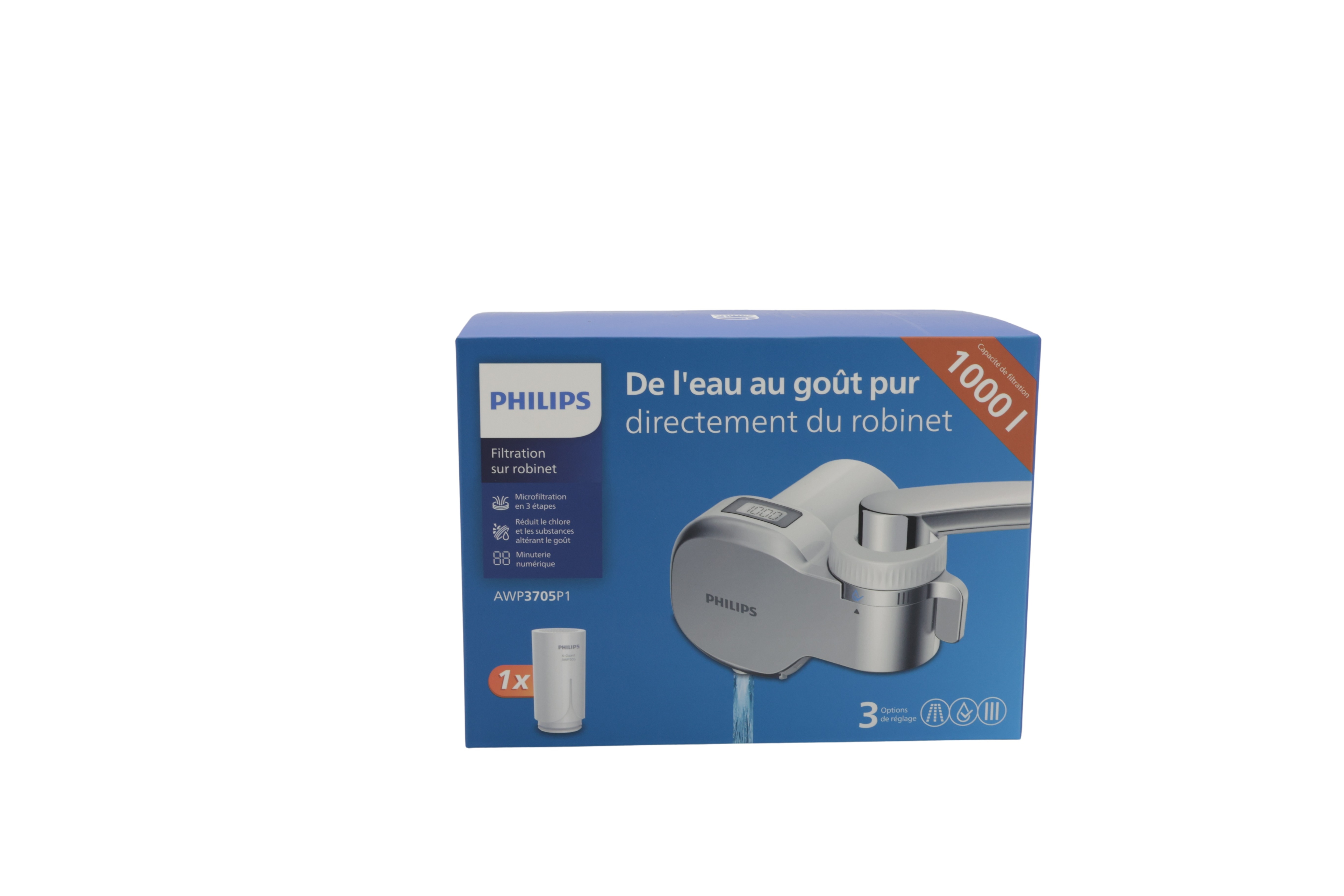 Philips AWP3705P1/10 Mikrofiltrering horisontal hvit 1 000 liter