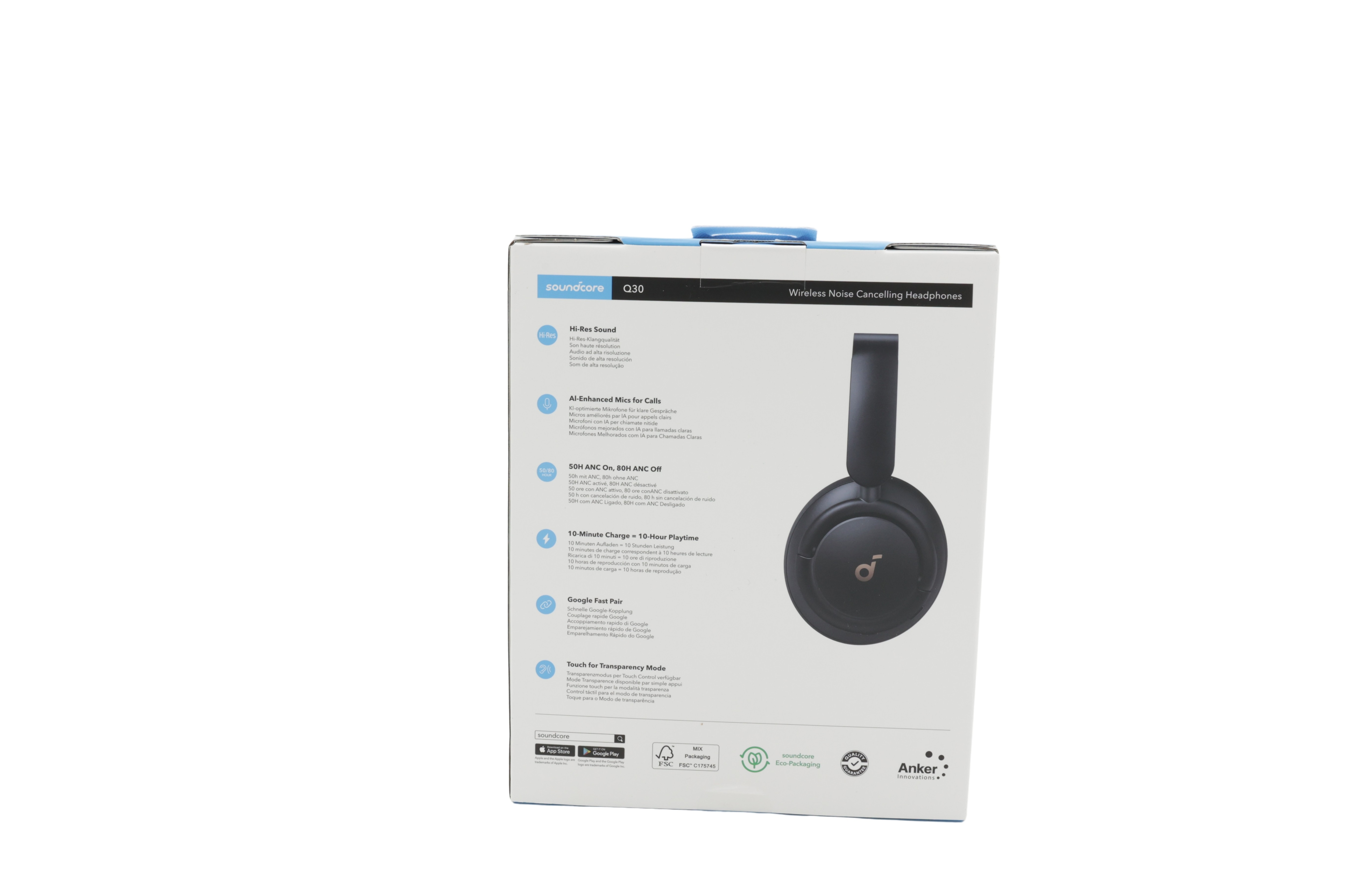 Anker Soundcore Life Q30 BT-hodetelefoner, svart