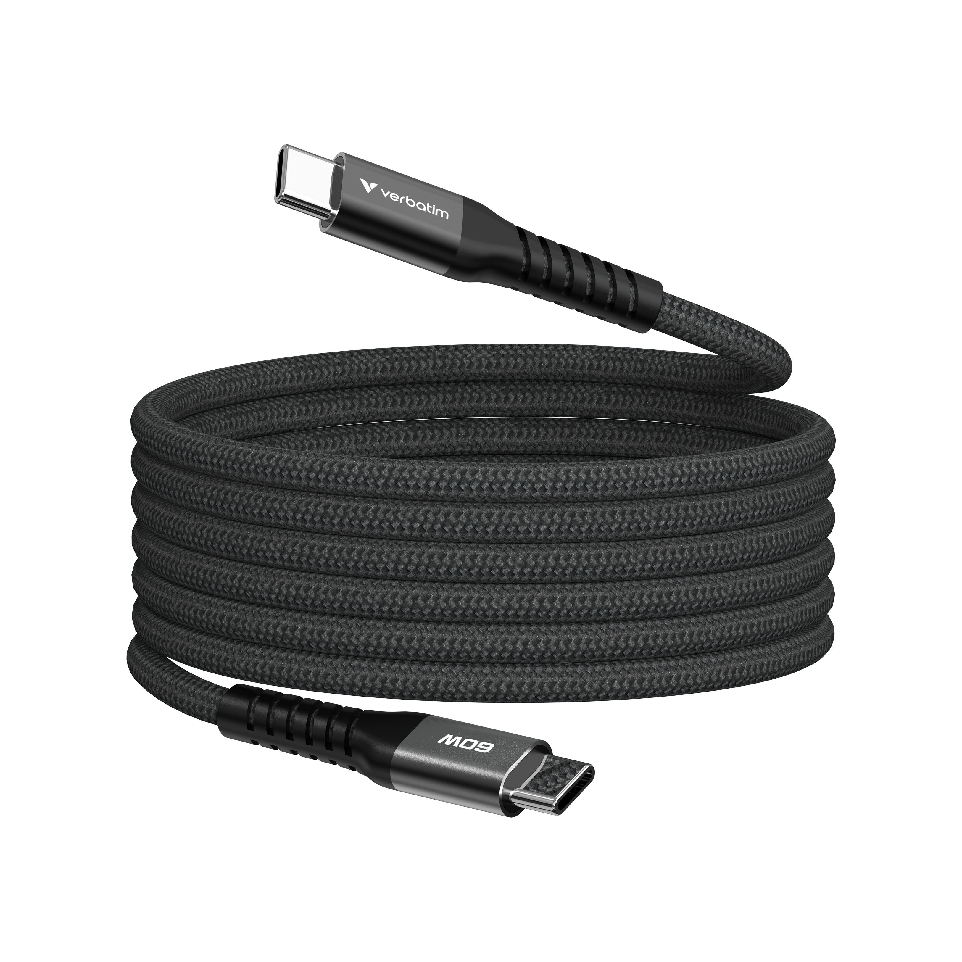 Verbatim Synkroniser og lad USB-C til USB-C 60W magnetisk kabel 120 cm svart