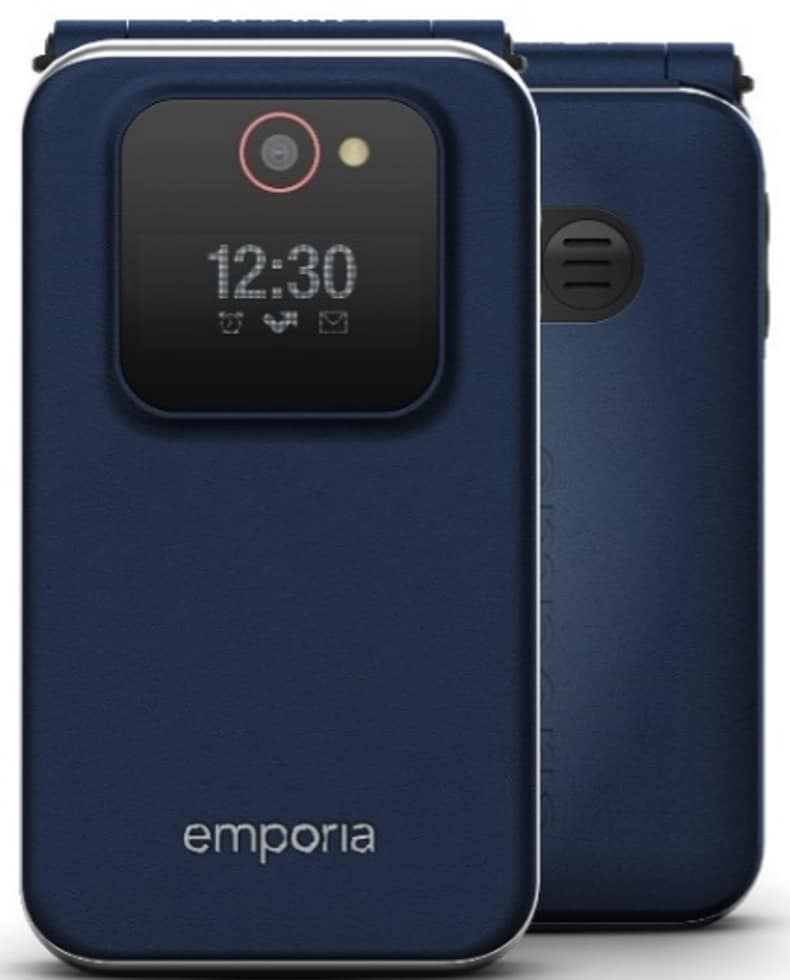 Emporia emporiaJOY (V228), LTE/4G, (V3), klaptelefon med store knapper, blåbær