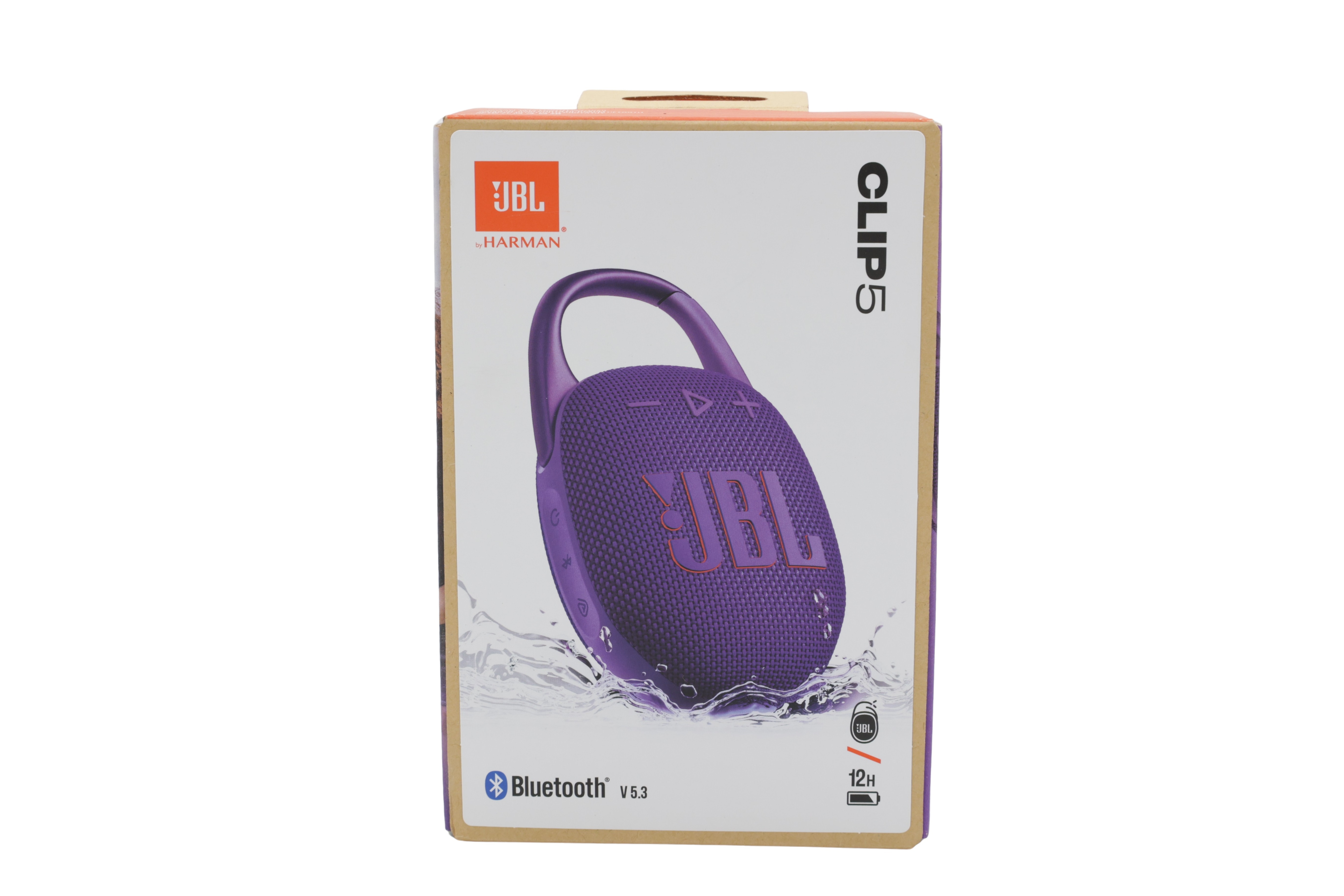 JBL Clip 5 bærbar Bluetooth-høyttalerboks, lilla