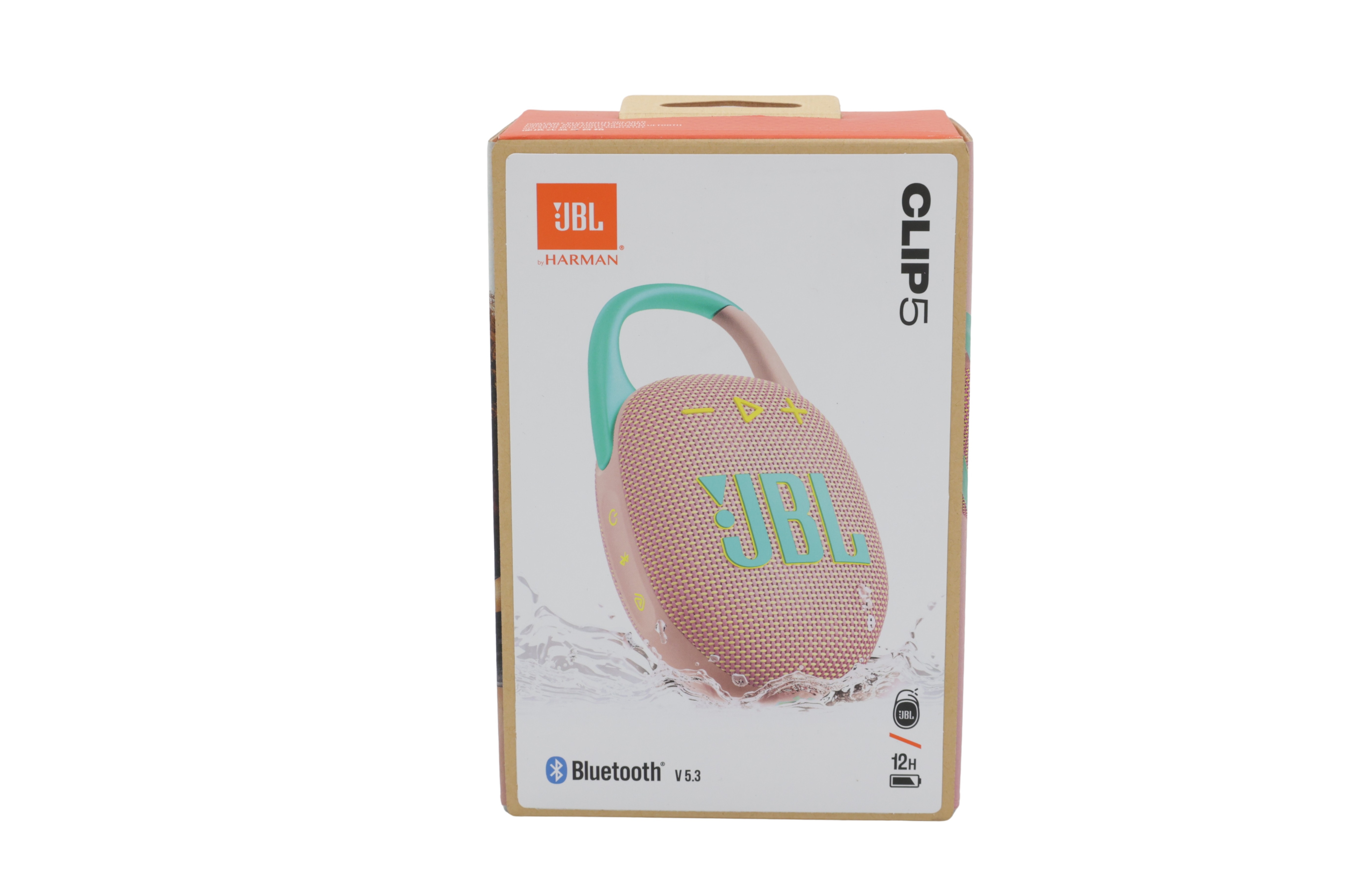 JBL Clip 5 bærbar Bluetooth-høyttalerboks, rosa