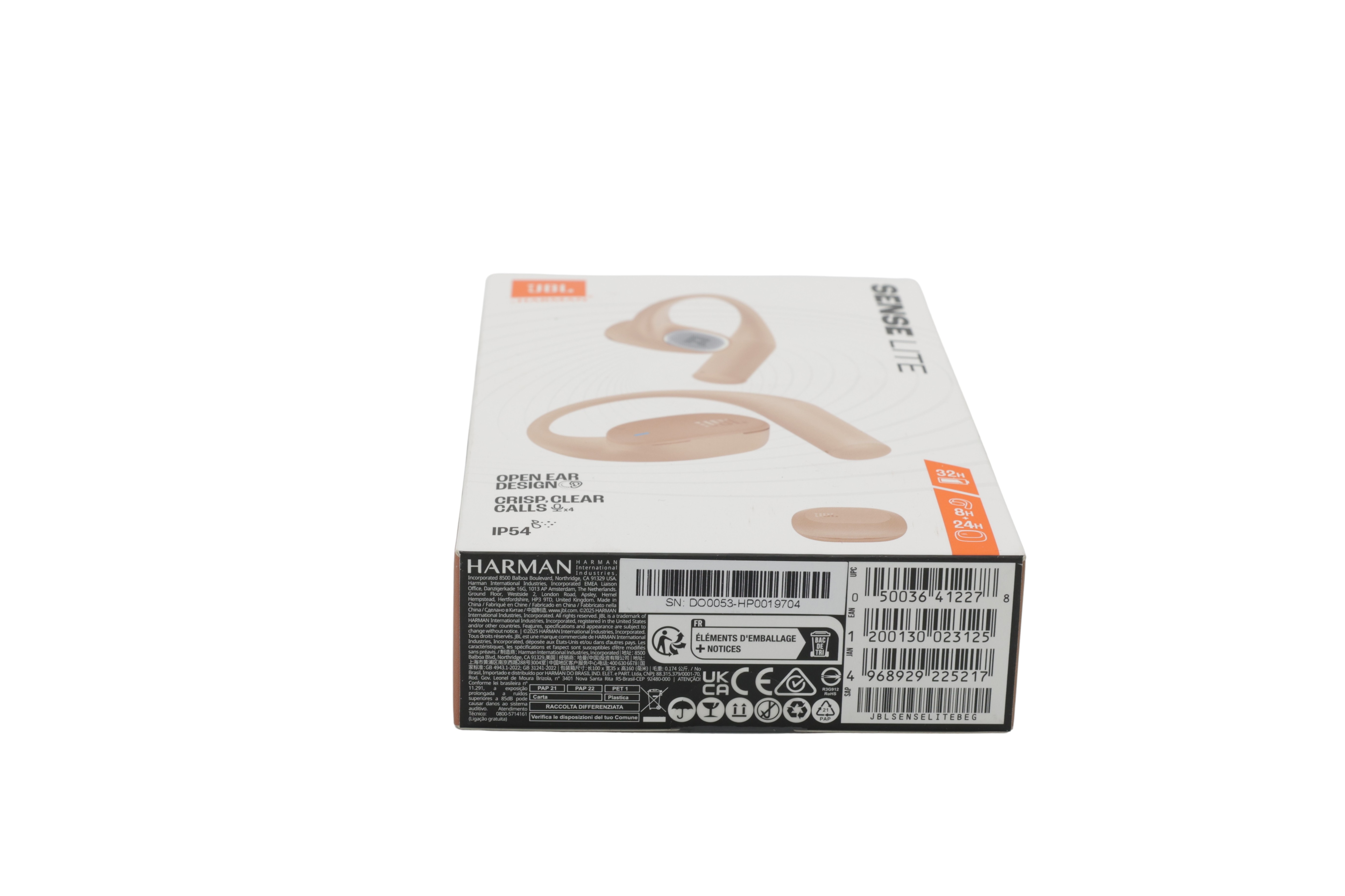 JBL Sense Lite-hodetelefoner, kremfarge