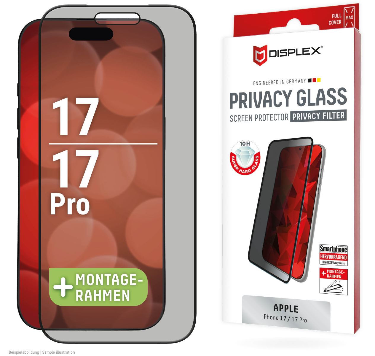 DISPLEX Privacy Glass FC for Apple iPhone 17/17 Pro