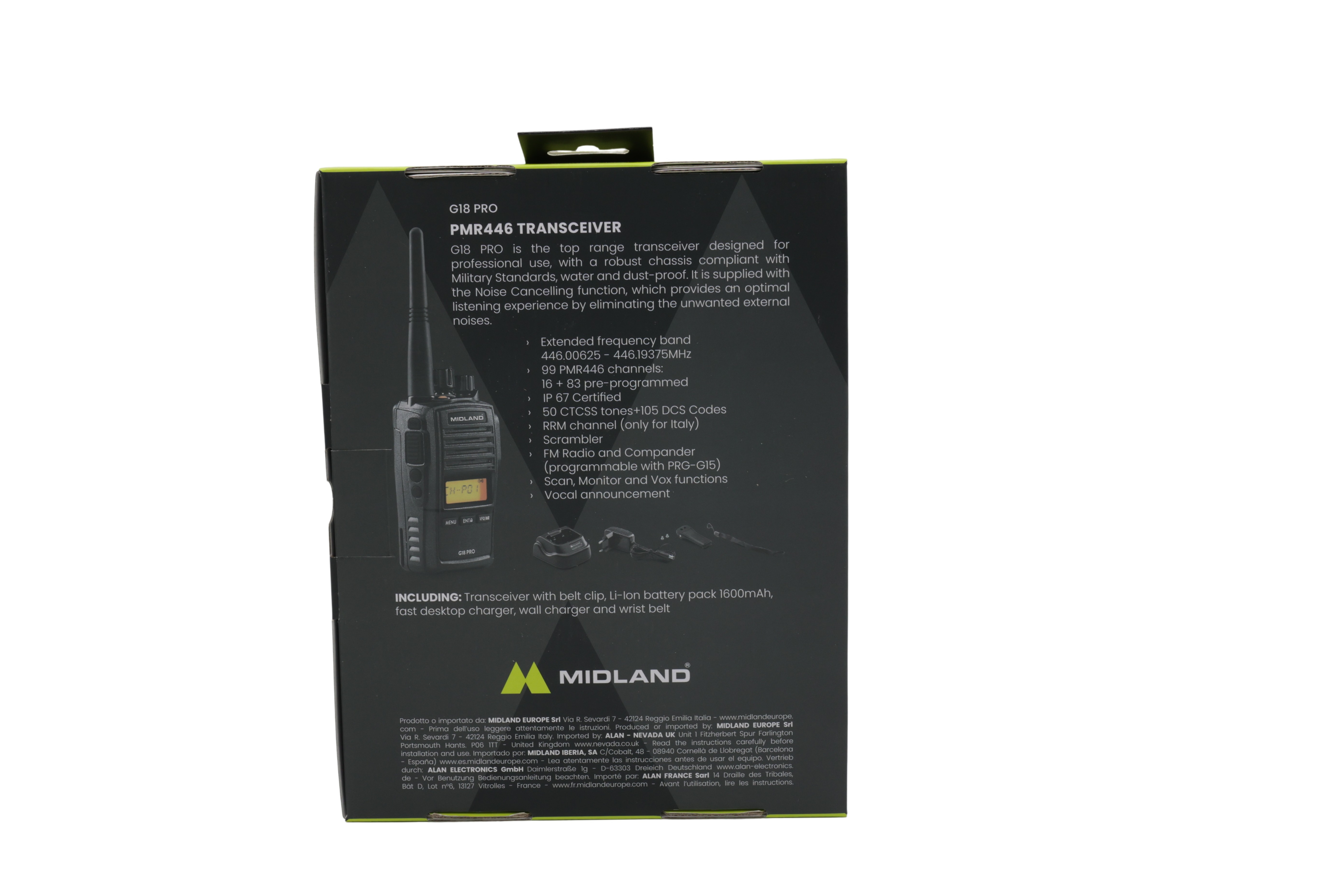 Midland G18 Pro NC, PMR446, IP67