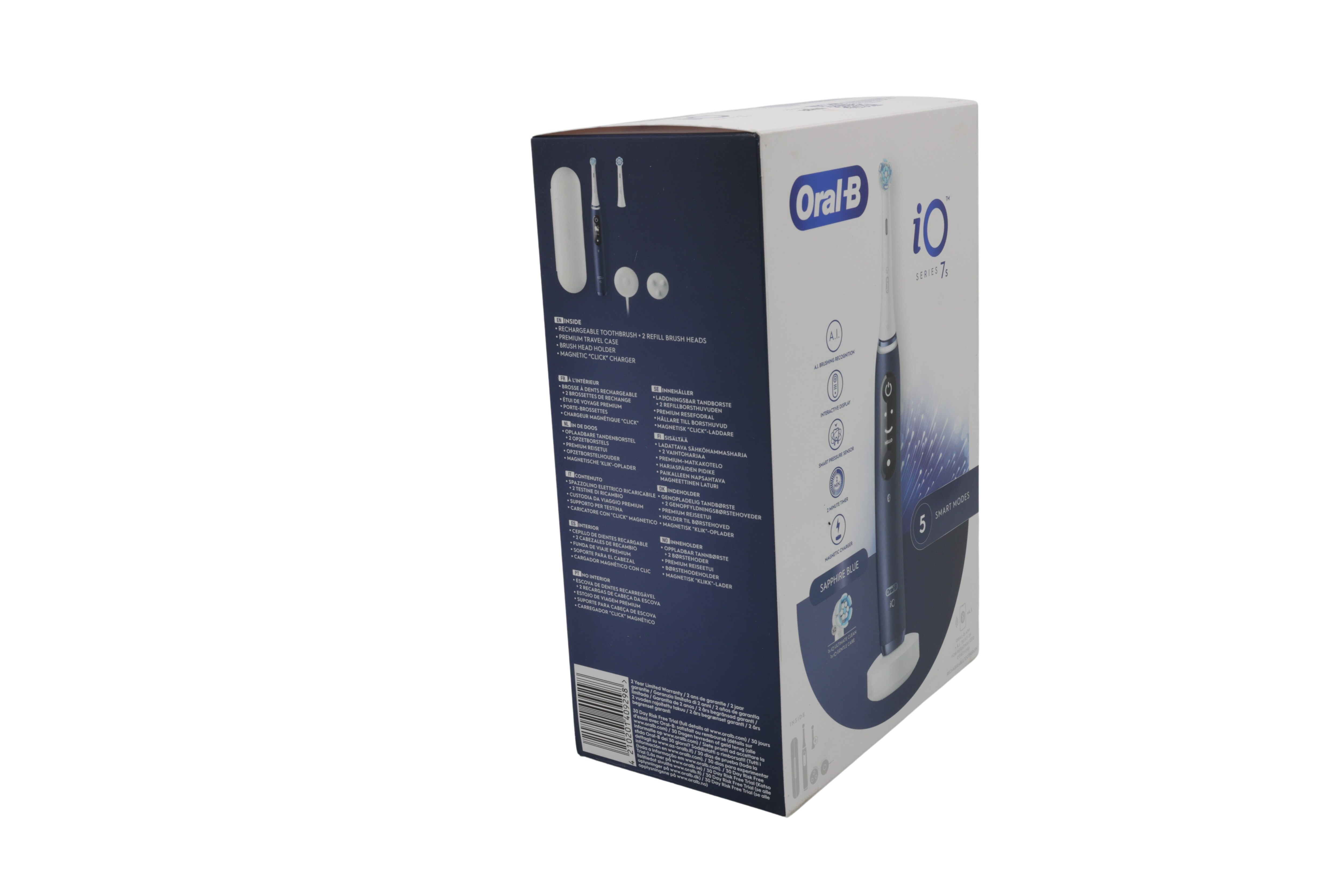 Braun Oral-B iO Series 7s Set elektrisk tannbørste Sapphire Blue