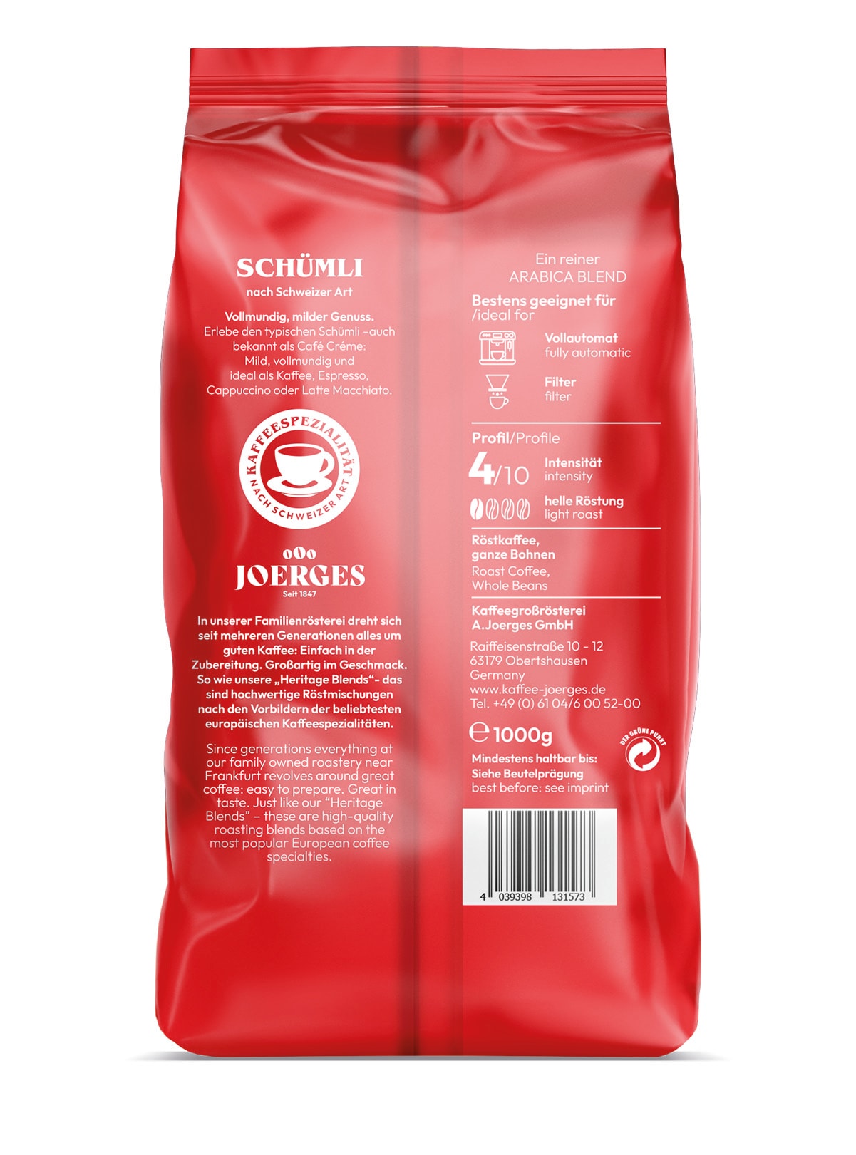 Joerges Heritage Schümli 1 kg bønner