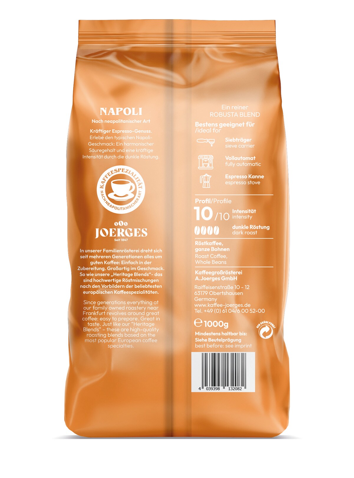 Joerges Heritage Espresso 1 kg bønner