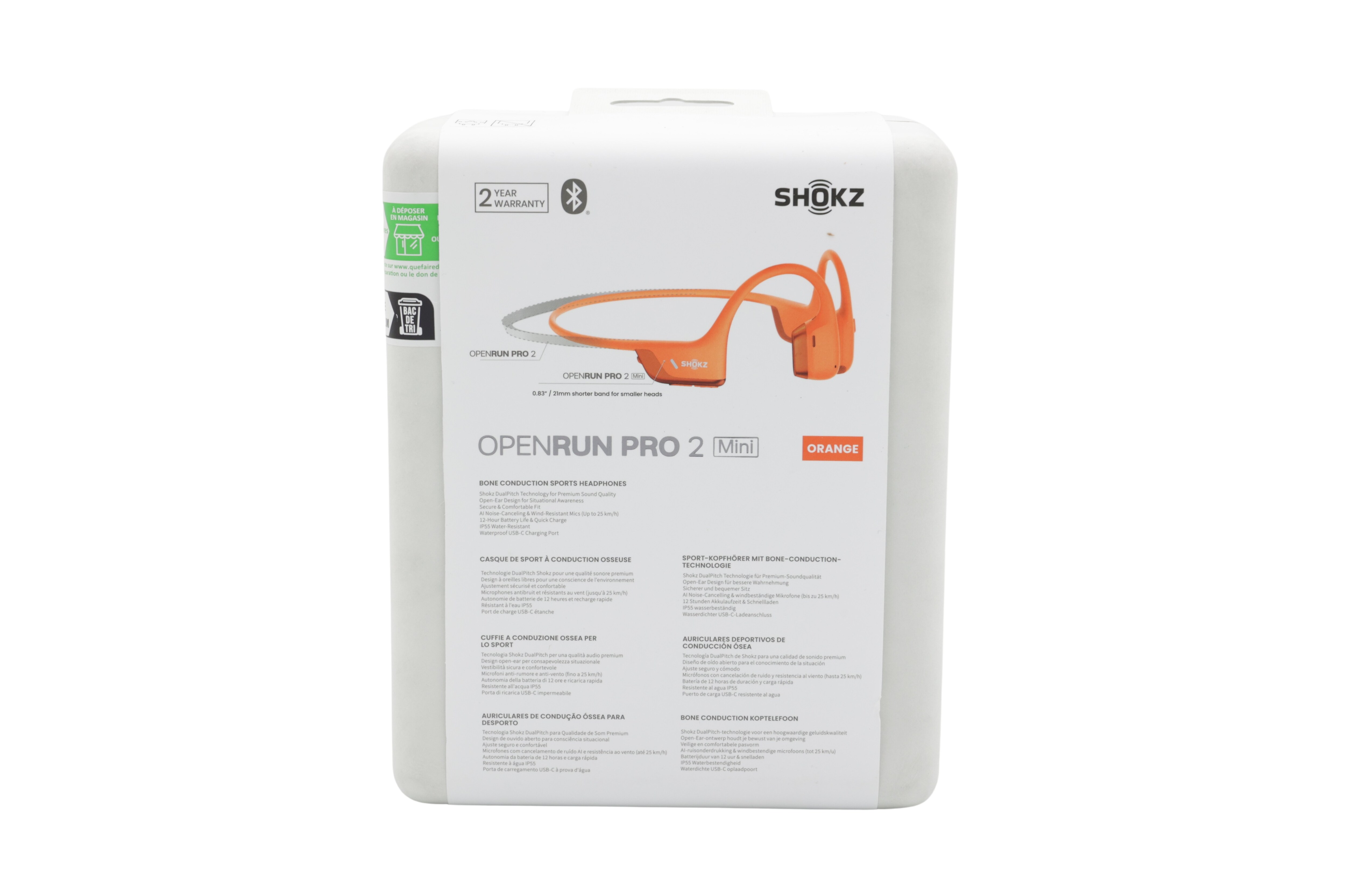 Shokz OpenRun Pro 2 Open-Ear BT KH, Mini, oransje