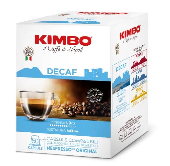 Kimbo Decaf – Kapsler til Nespresso-systemet, 50 stk. à 5,4 g