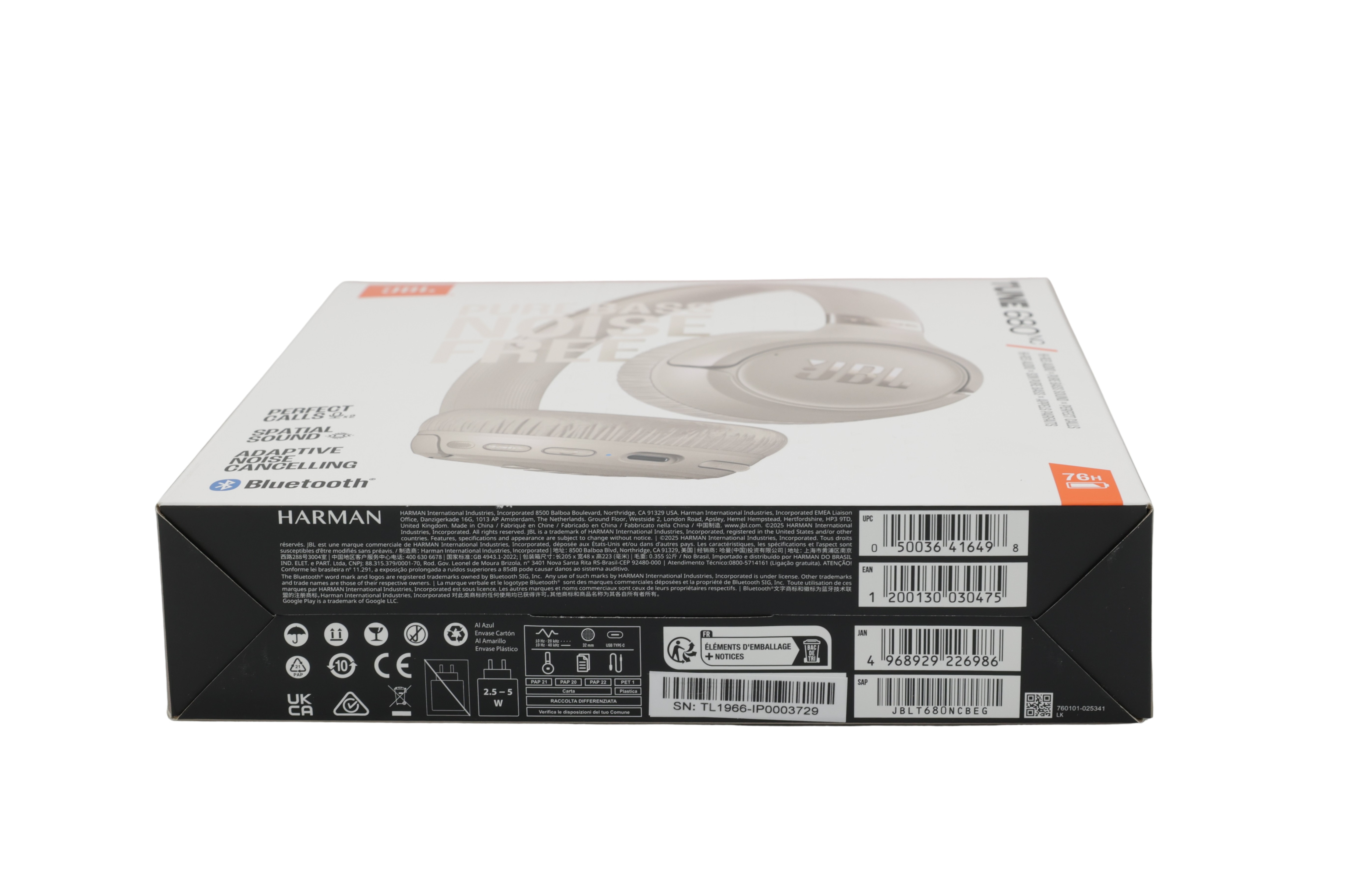 JBL JBLT680NCBEG On-Ear-hodetelefoner, mokka