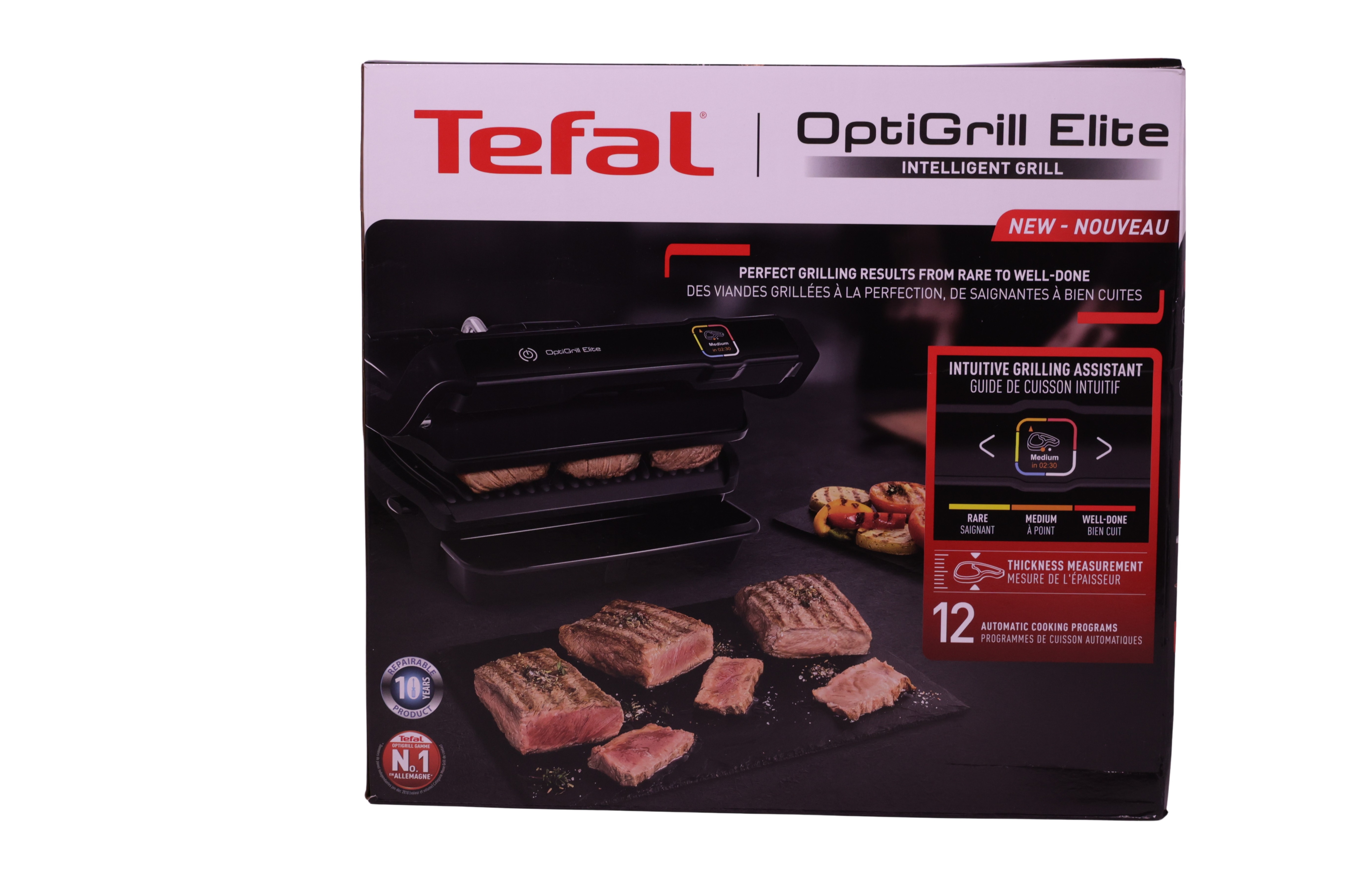 Tefal GC7508 OptiGrill Elite kontaktgrill, svart