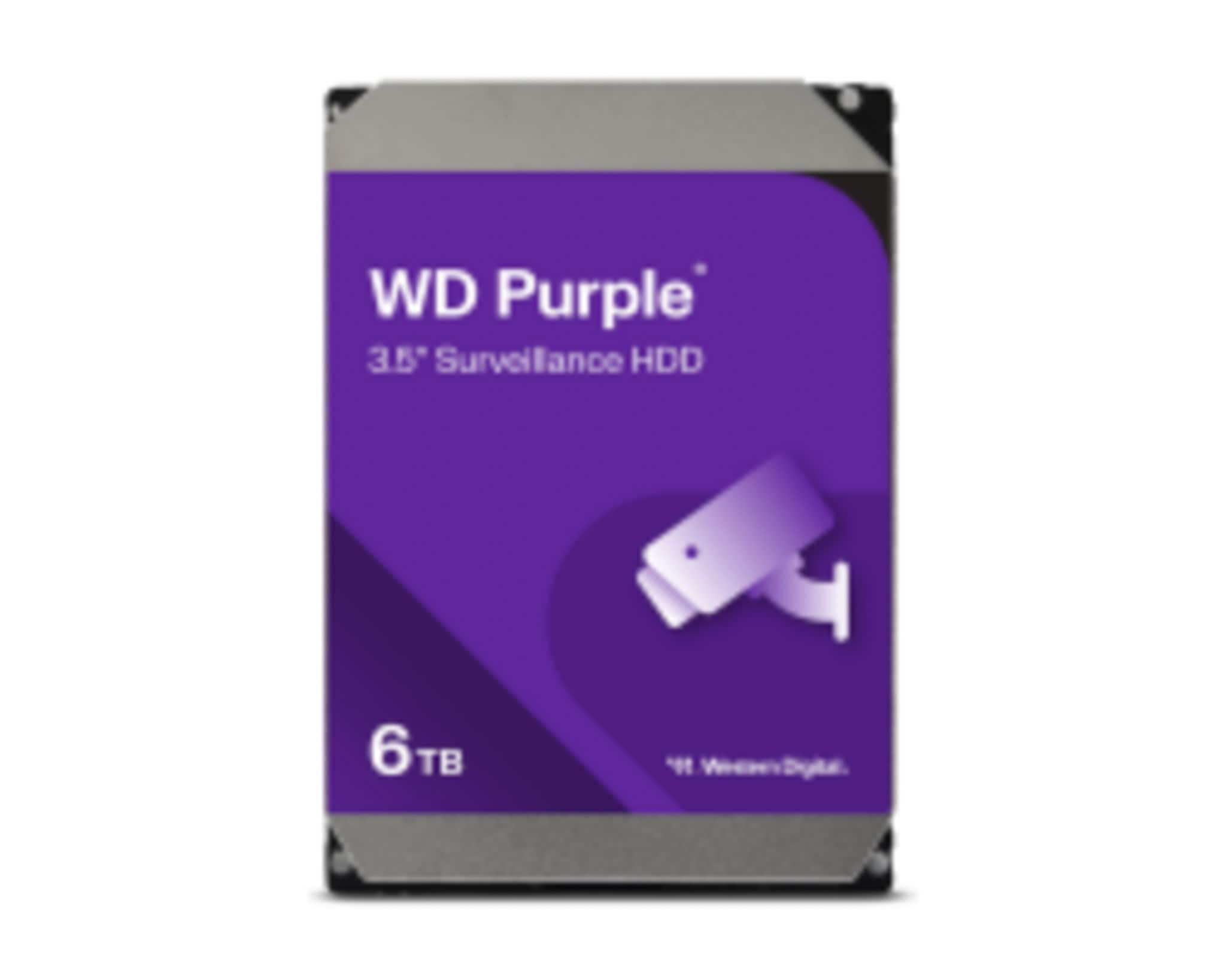 Western Digital HDD int. 3,5 6 TB WD WD64PURZ, lilla