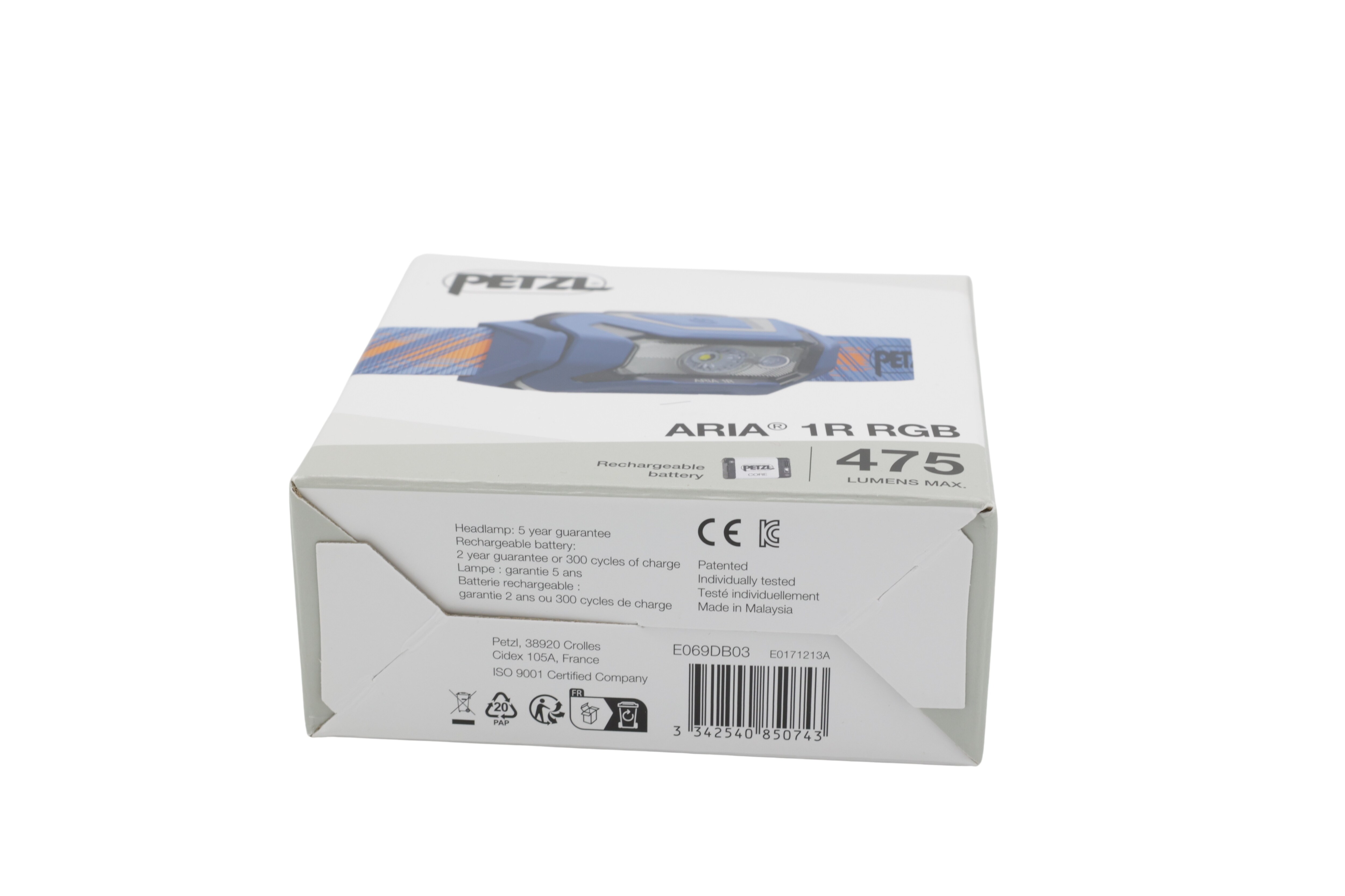 Petzl E069DB03 Hodelykt ARIA 1R RGB blå