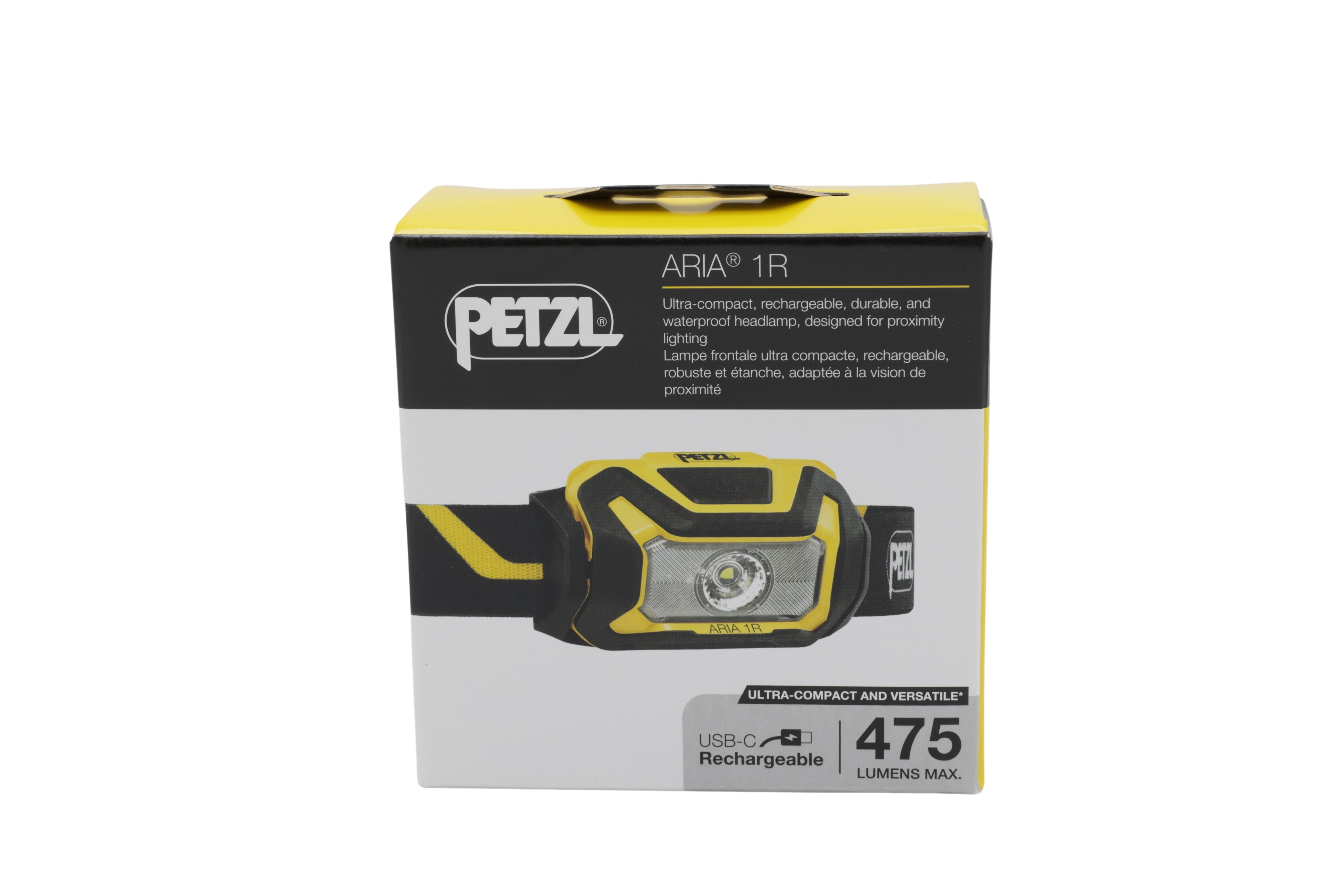 Petzl E069CB00 Hodelykt ARIA 1R svart/gul
