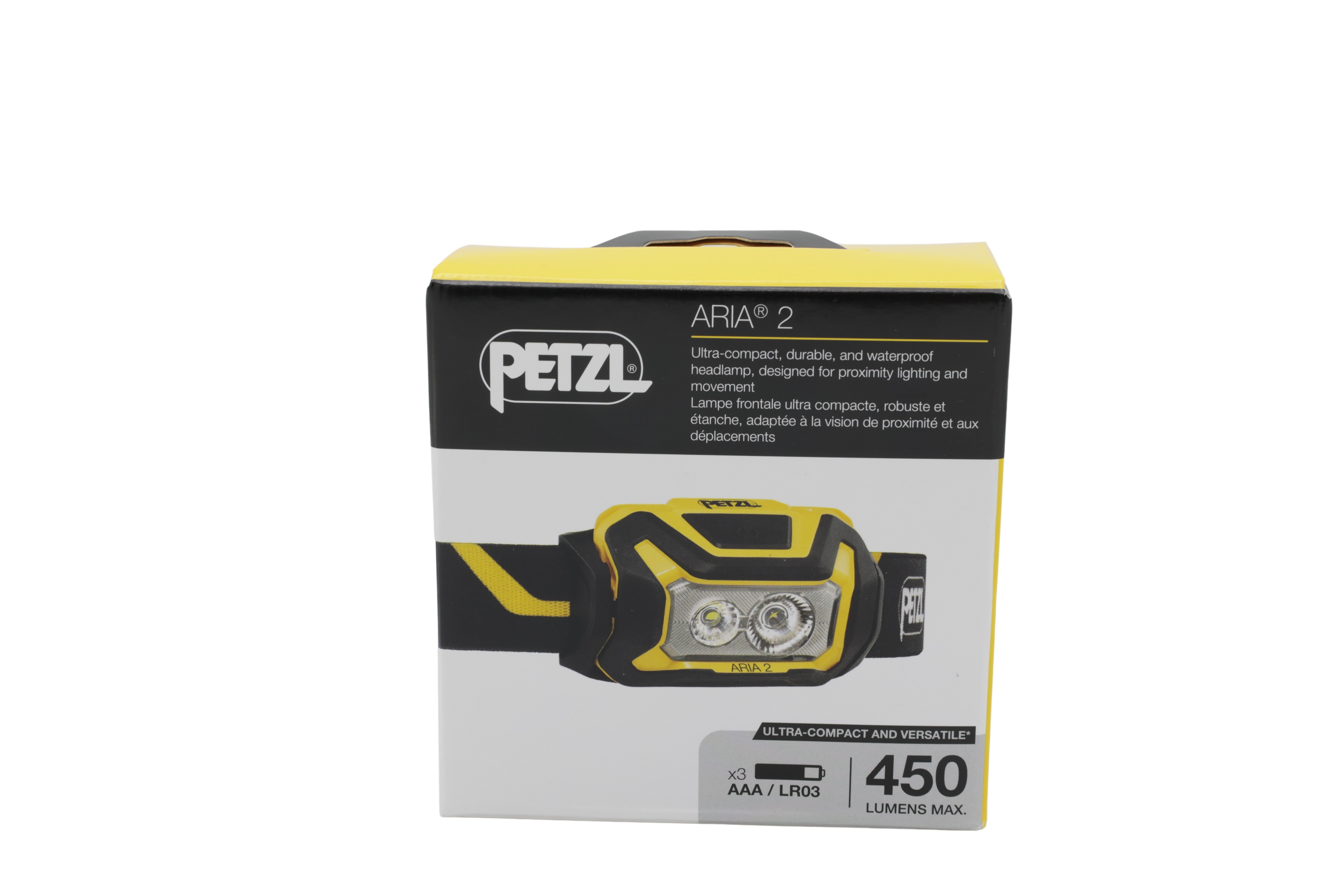 Petzl E070AB00 Hodelykt ARIA 2 svart/gul