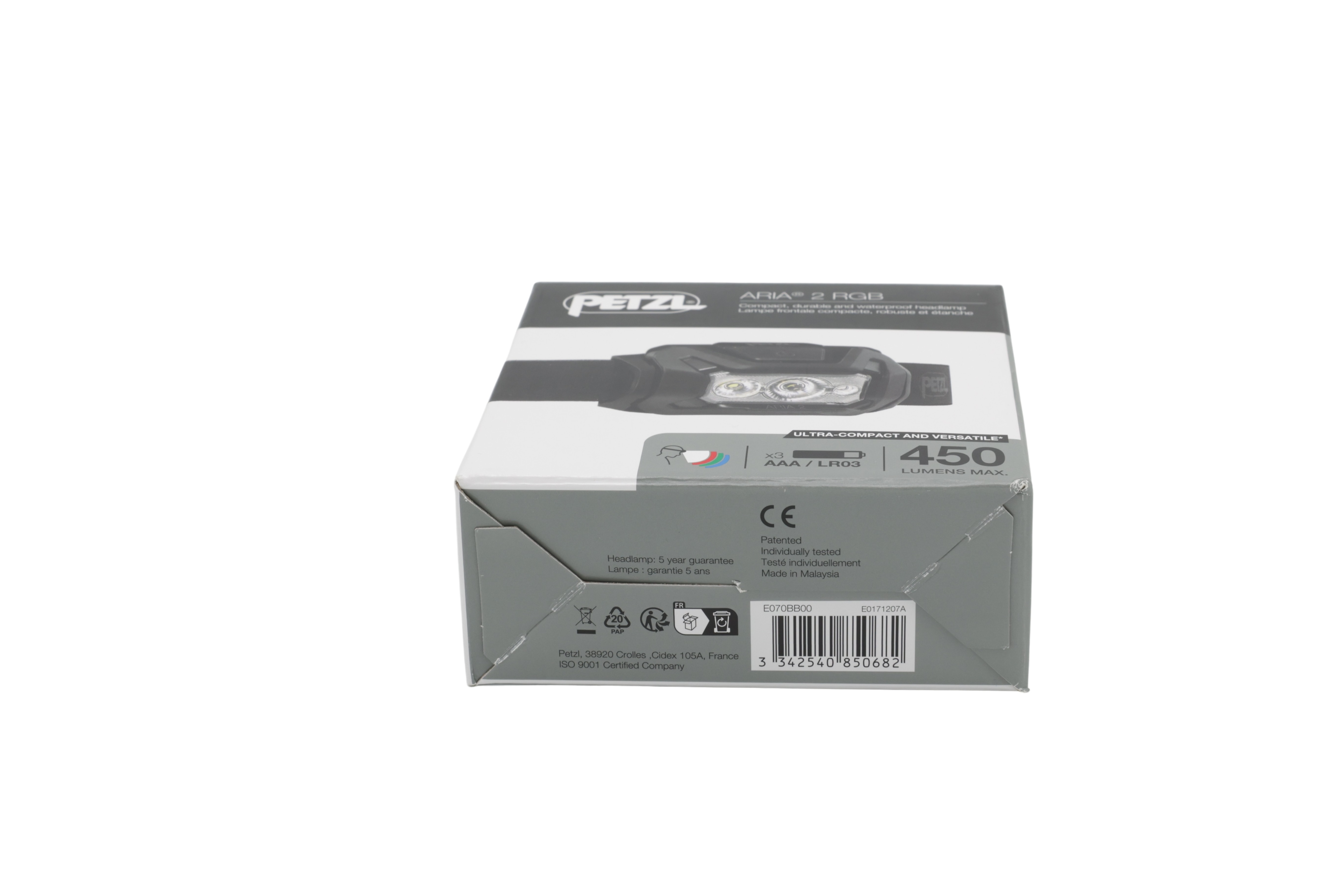 Petzl E070BB00 Hodelykt ARIA 2 RGB svart