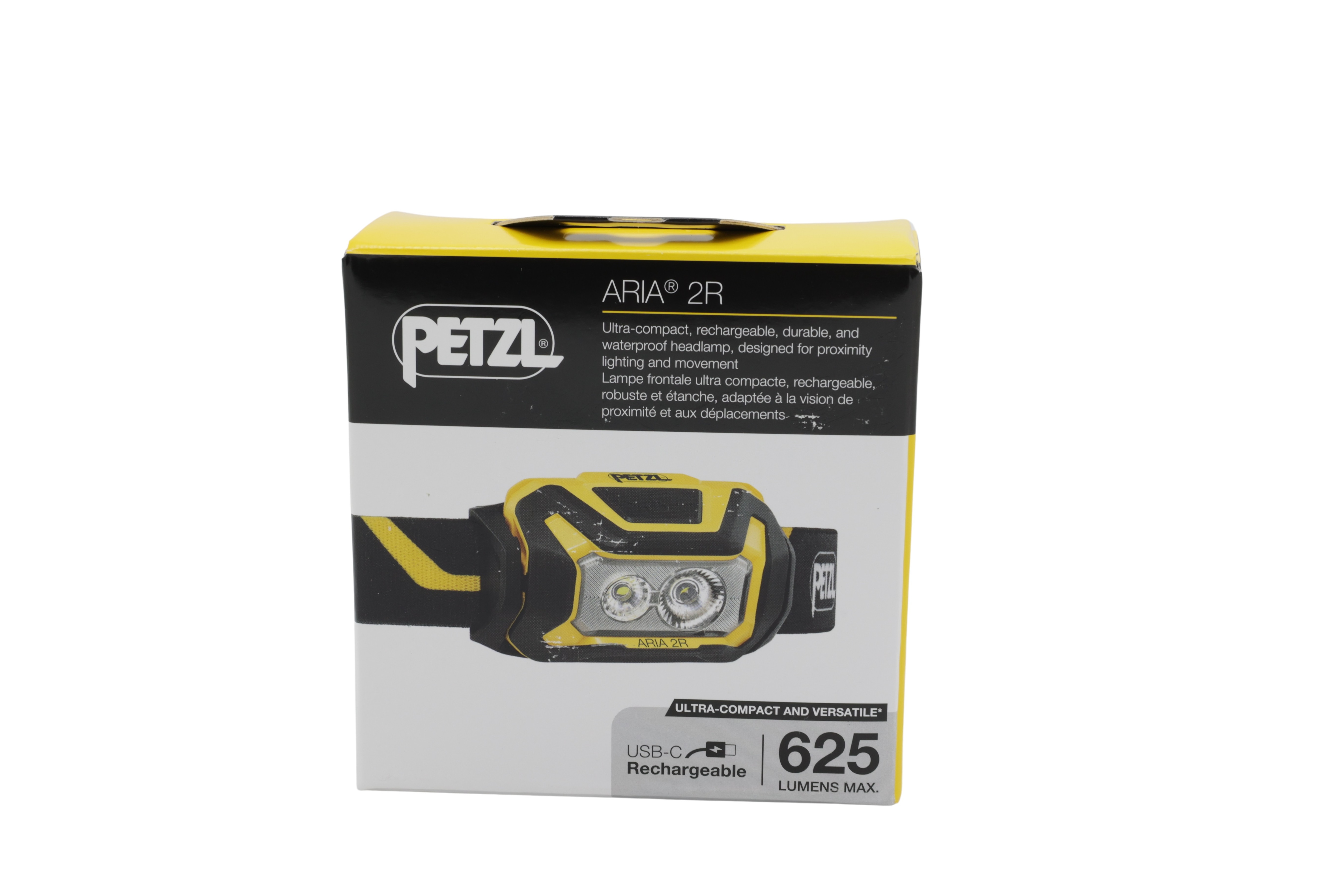 Petzl E070CA00 Hodelykt ARIA 2R svart/gul