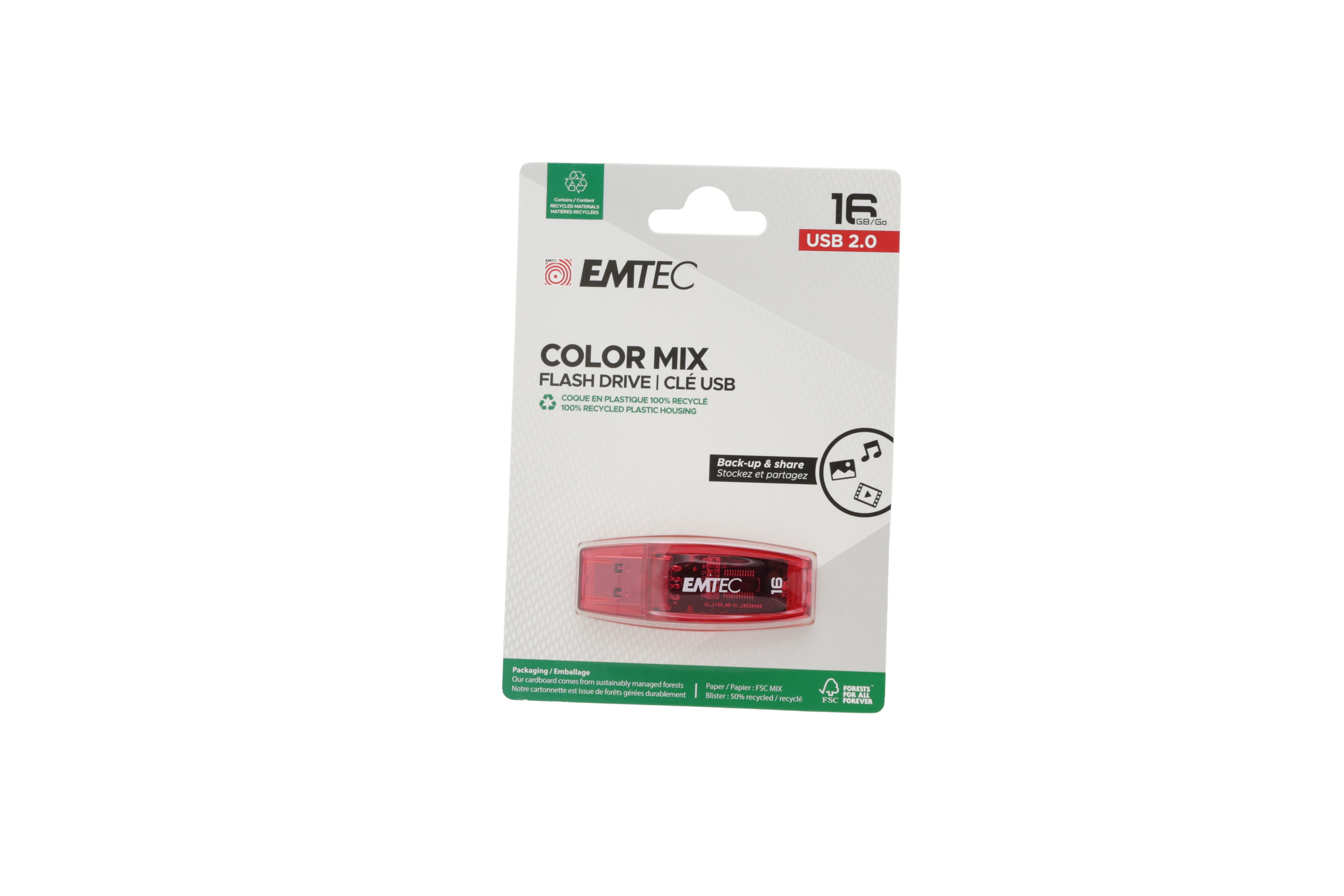 Emtec USB2.0 C410 16 GB rød