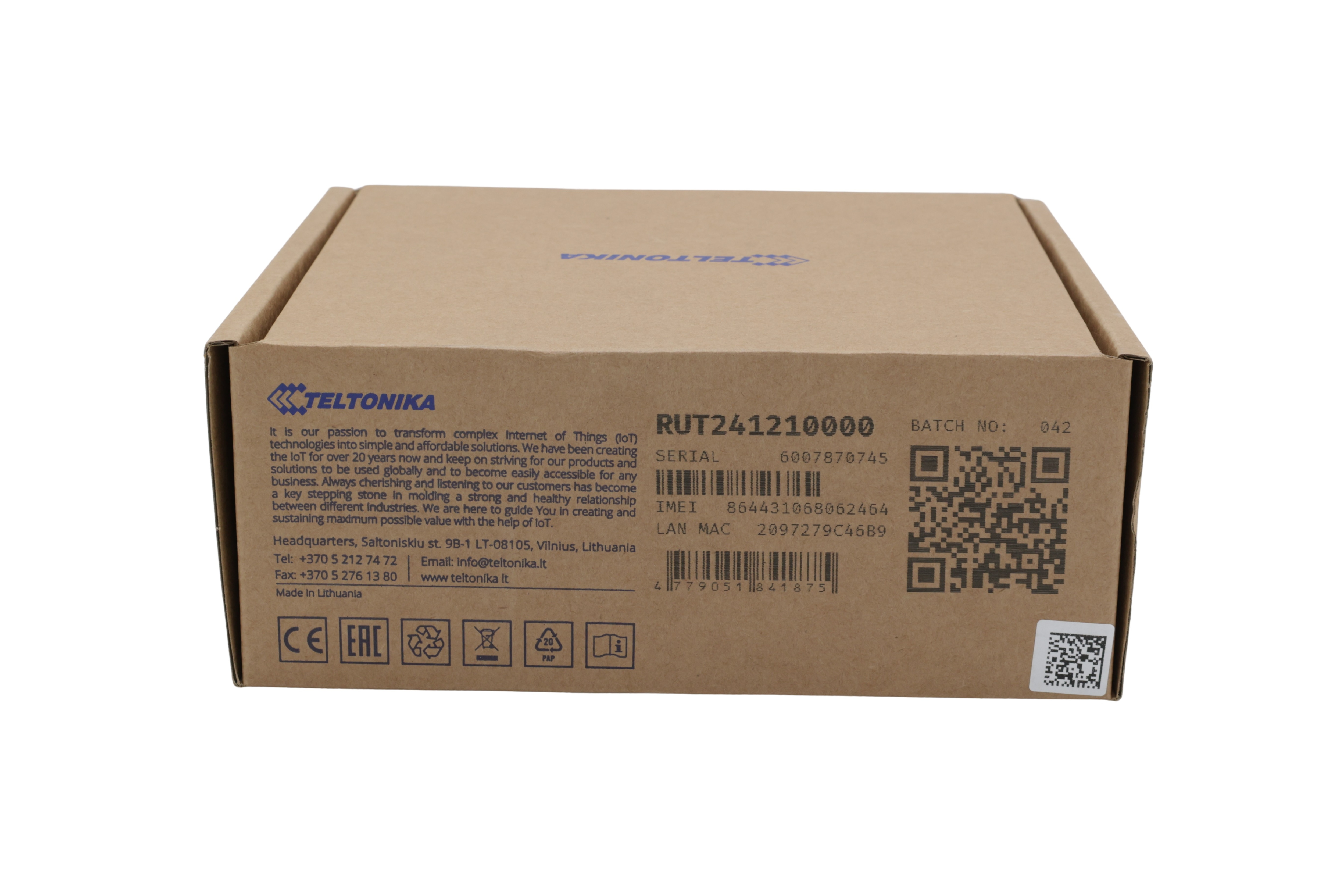 Teltonika RUT241 - kompakt LTE-ruter med eSIM for industri og IoT