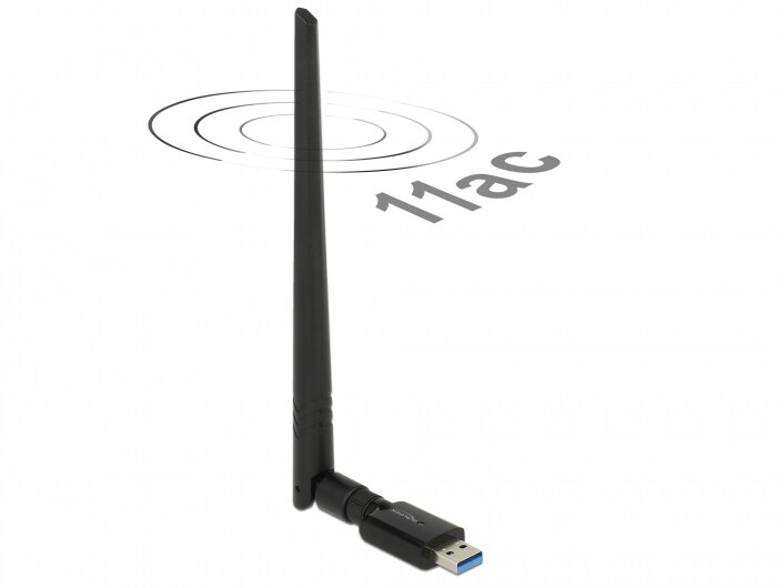 Delock WLAN USB3.0 Stick Dualband 2,4/5 GHz WLAN_AC 867300 ekstern antenne