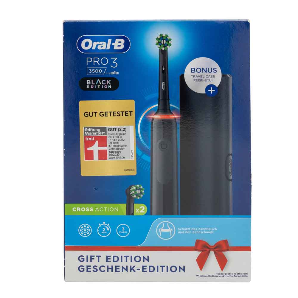 Braun Oral-B Pro 3 3500 Black Edition med reiseveske JAS22