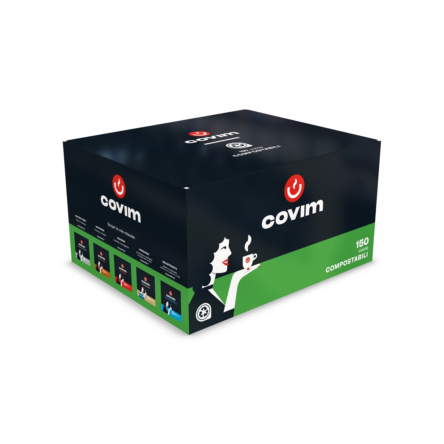 covim GRANBAR 44mm ESE System kaffepods 150 stk à 7 g