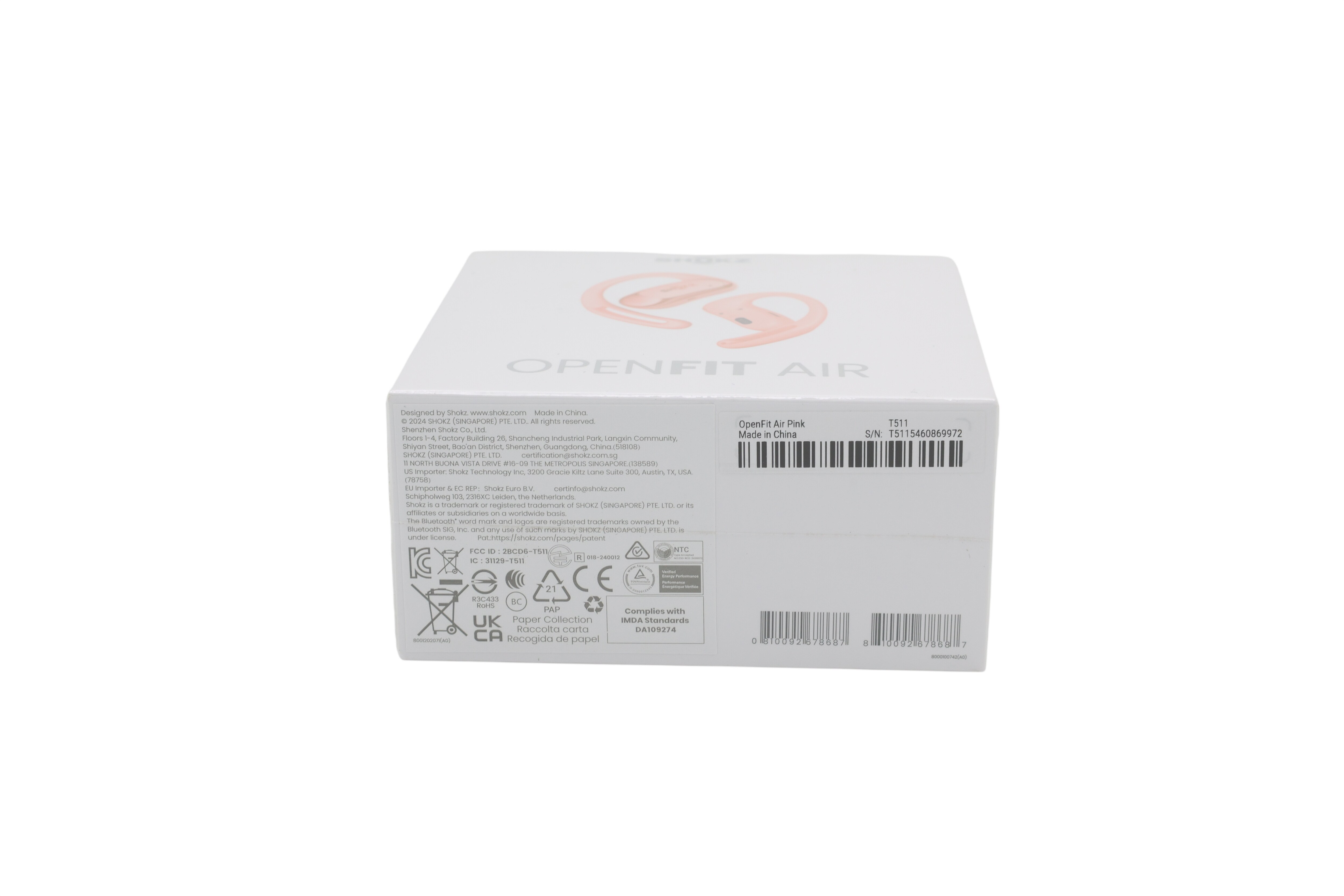 Shokz OpenFit Air TrueWireless OpenPink