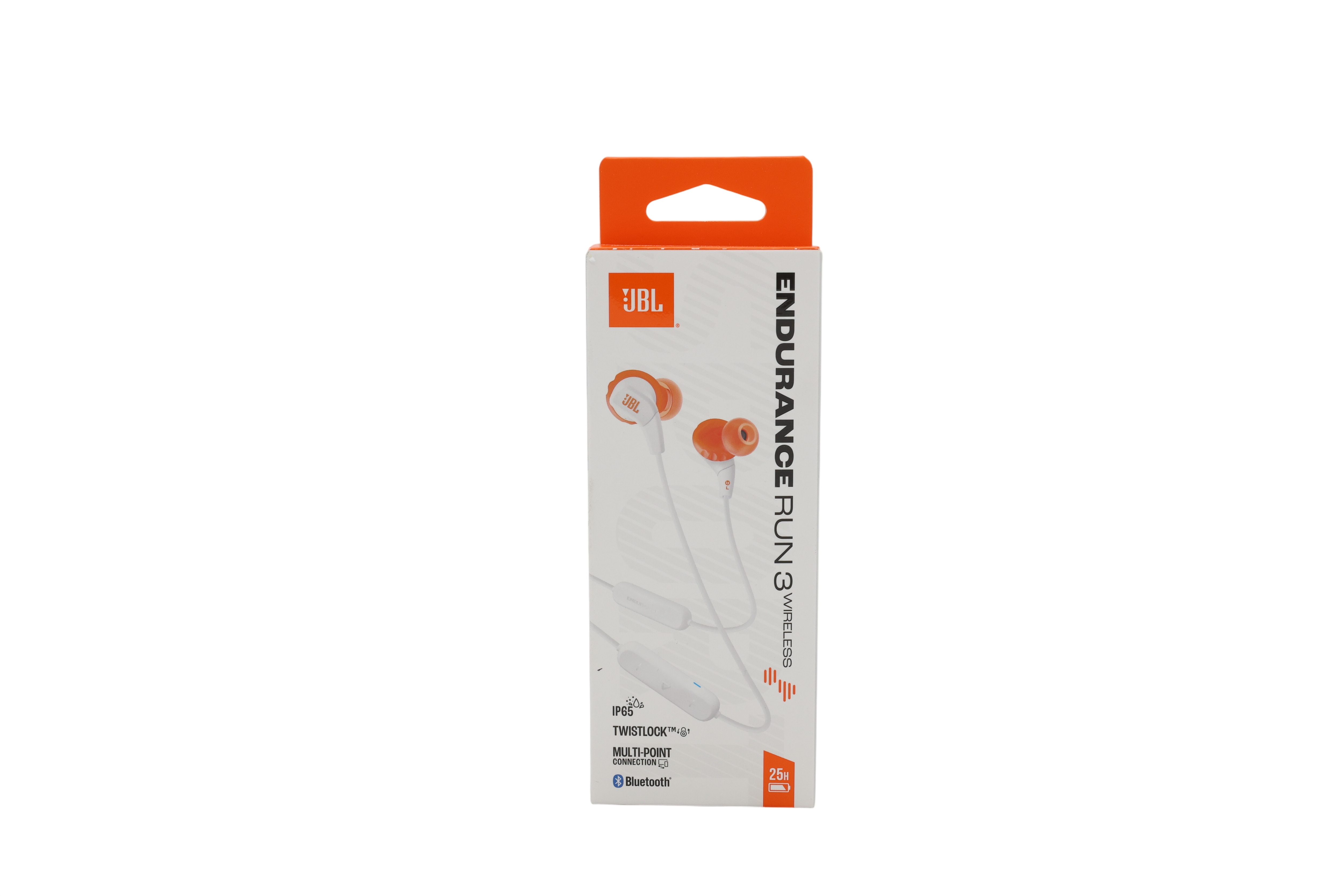 JBL Endurance Run 3 in-ear-sportshøretelefoner, Bluetooth, IP65, hvit