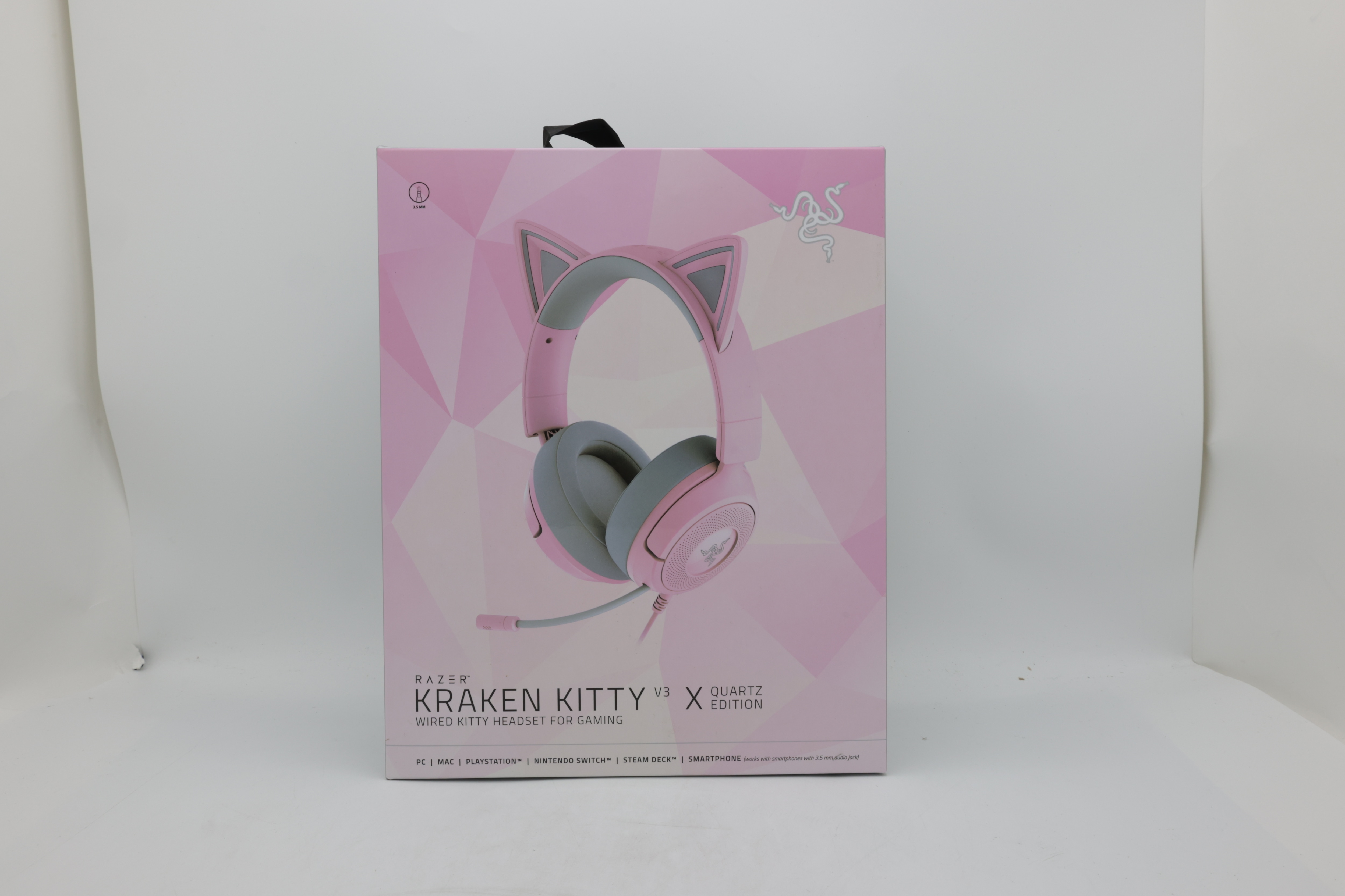 Razer Kraken Kitty V3 X kablet gaming-hodesett, kvarts
