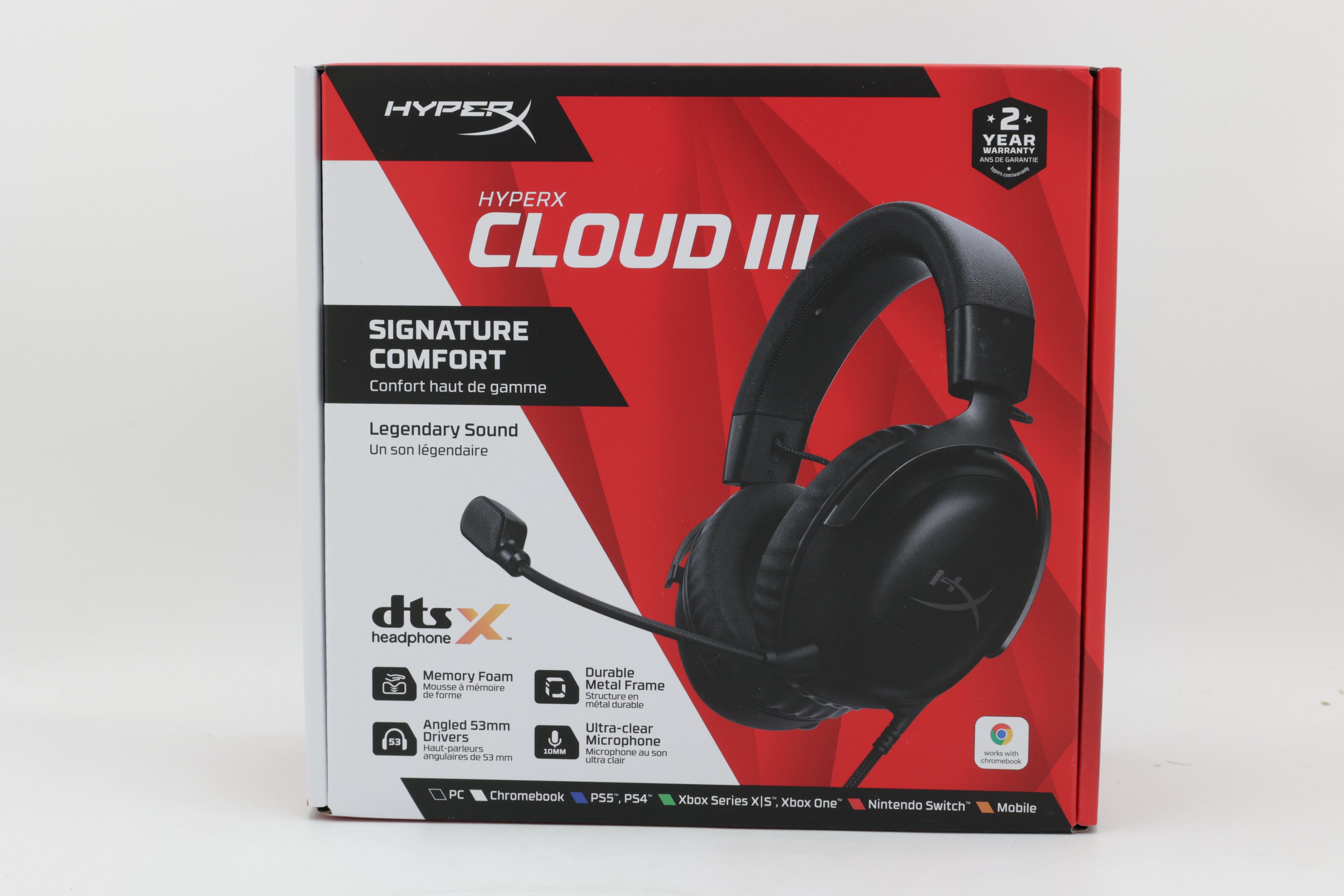 HyperX Cloud III-hodesett, Svart
