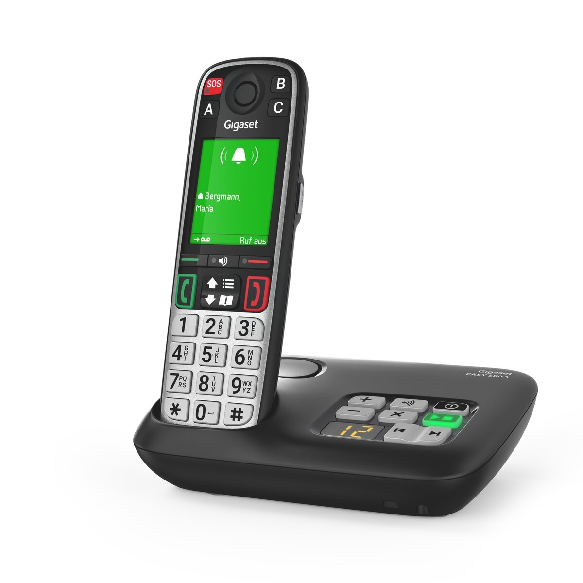 Gigaset EASY 500A DECT-ladestasjon med 1 håndsett (SOS/LS life style)AB – Svart