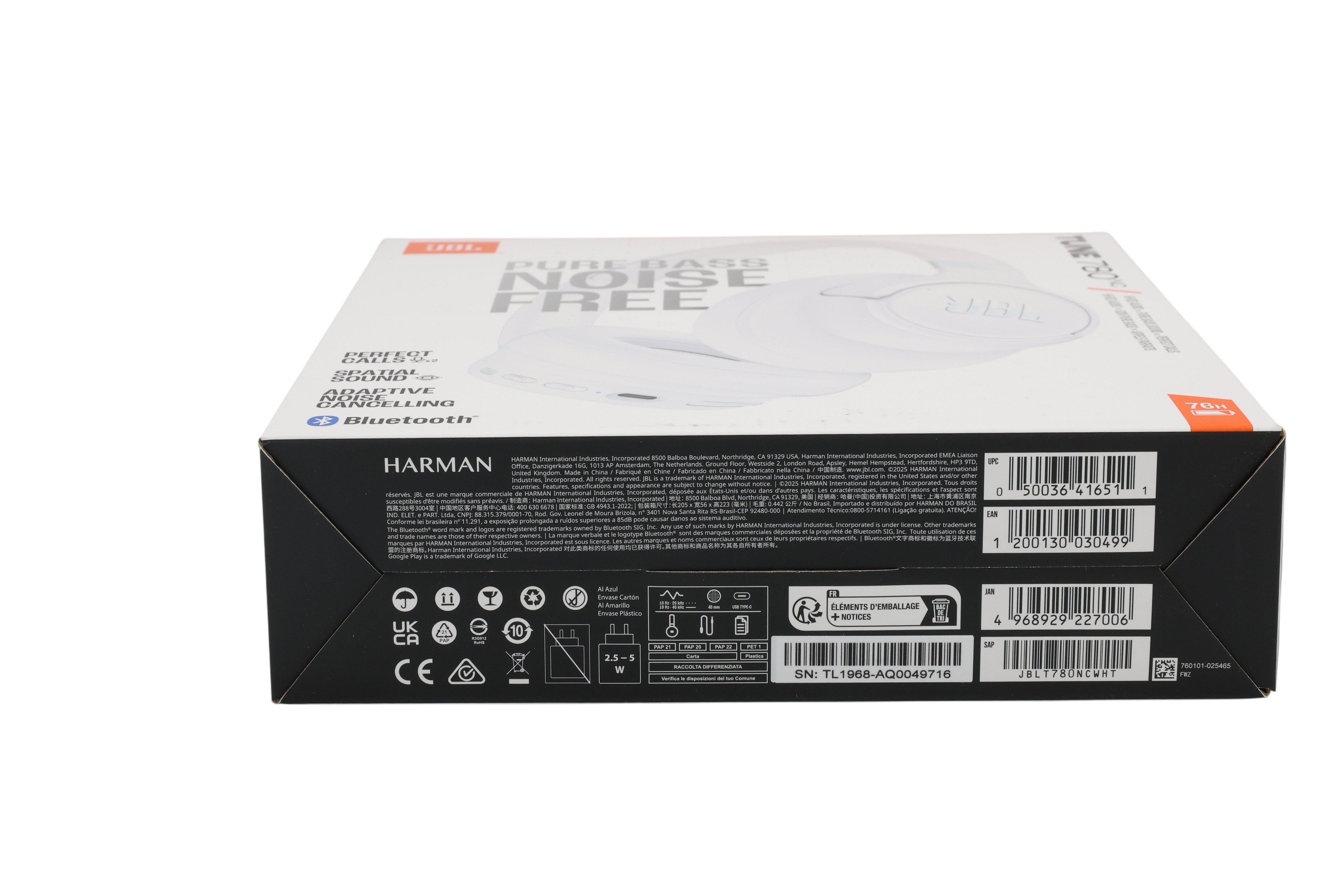 JBL JBLT780NCWHT TUNE 780 NC – Hvit