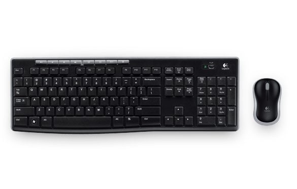 Logitech MK270-sett – tastatur og mus – trådløst DE – Svart