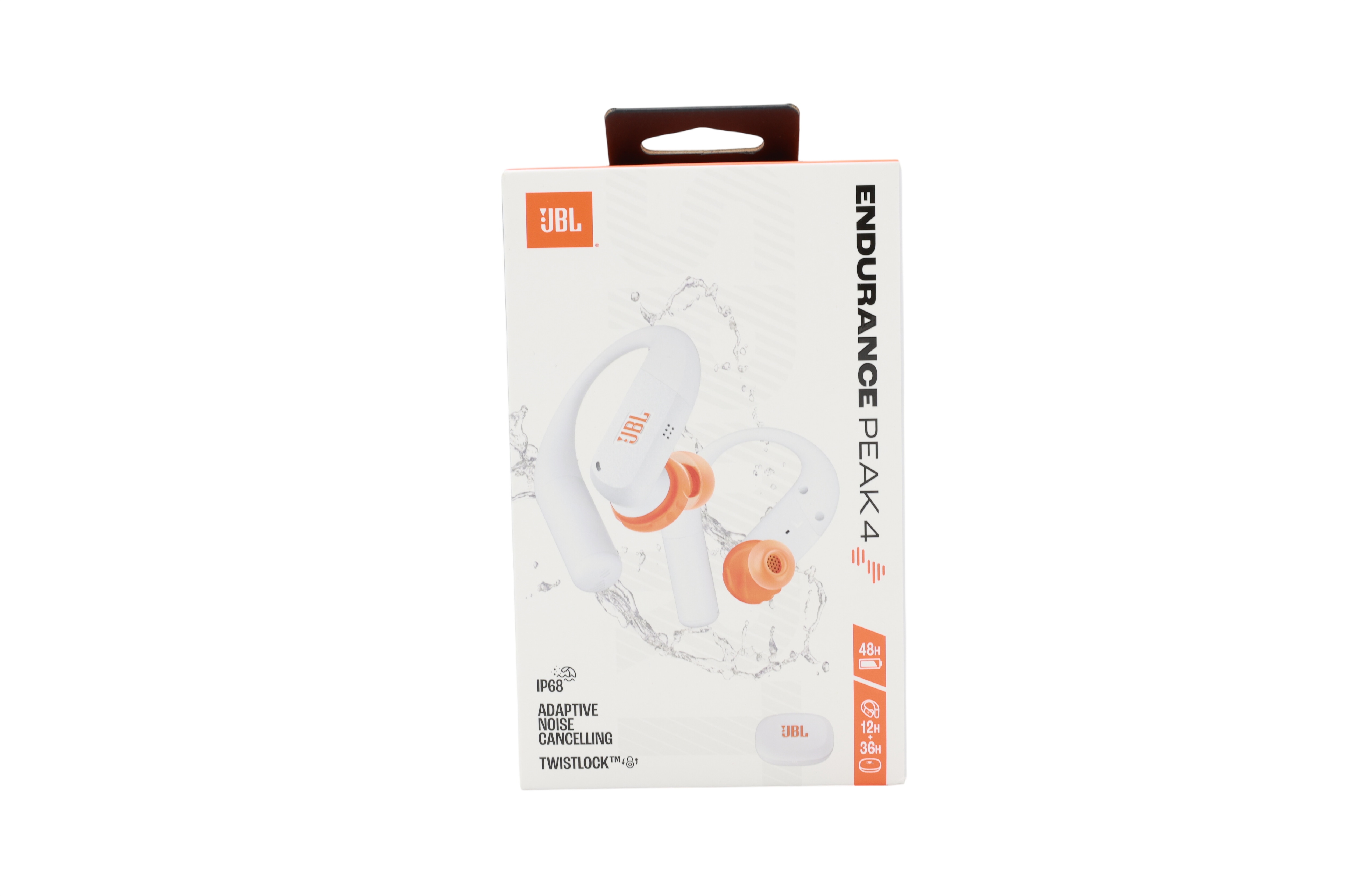 JBL Endurance Peak 4 TWS-øretelefoner for sport, BT ANC, IP68, hvit