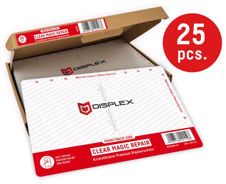 «DISPLEX beskyttelsesfilm PRO Cut Clear Magic Repair 7"" 25 stk.»