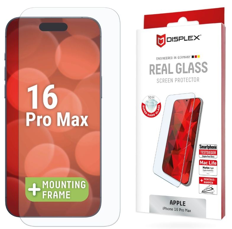 DISPLEX Real Glass til iPhone 16 Pro Max
