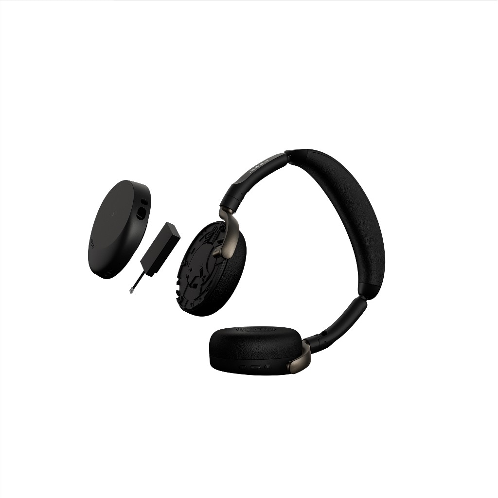 Jabra Evolve3 65 Flex MS Svart med Link 390c og trådløs ladestasjon
