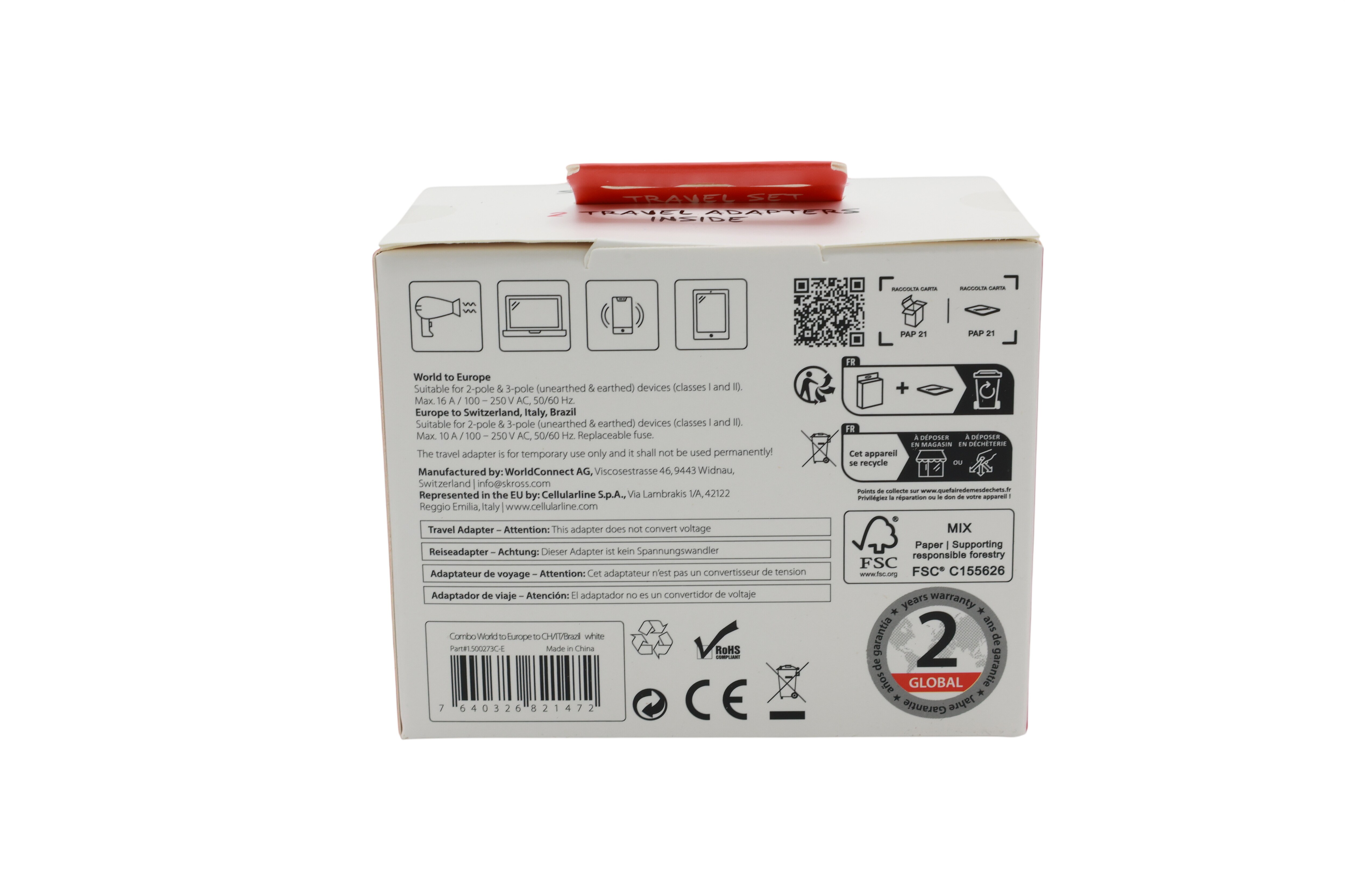 SKROSS Combo CHITBrasil White, detaljhandel