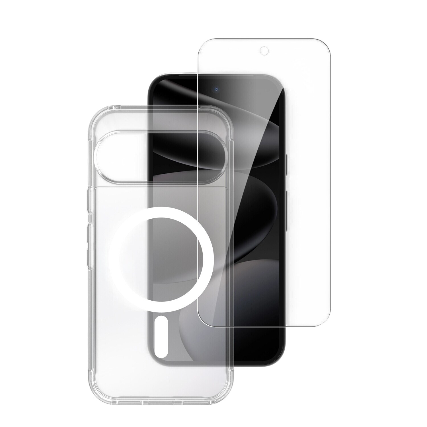 4smarts 360 Premium Protection-sett for Google Pixel 11 Pro XL, Qi2-kompatibelt