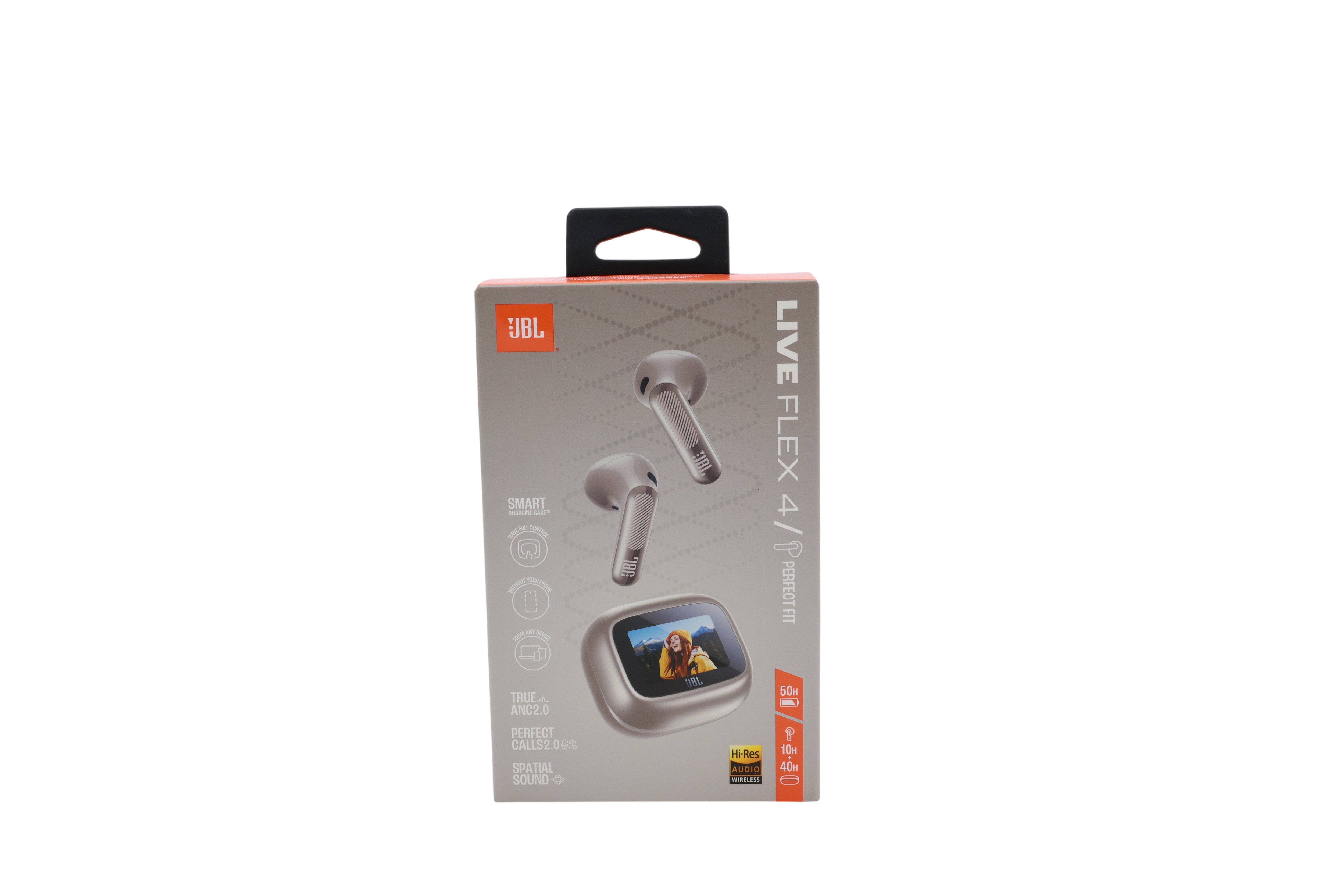 JBL Live Flex 4, trådløse in-ear-hodetelefoner med Bluetooth, sand