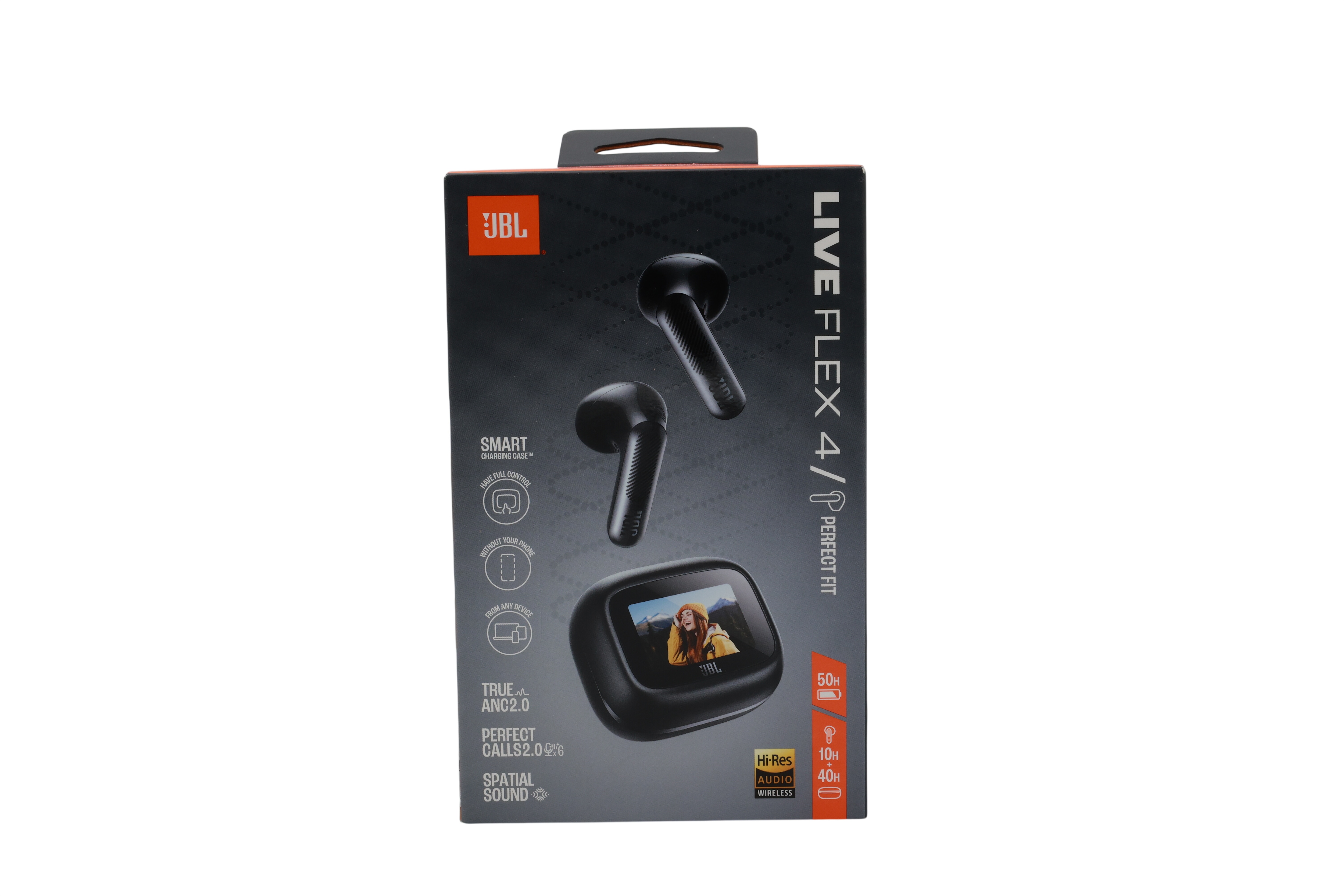 JBL Live Flex 4, trådløse in-ear-hodetelefoner med Bluetooth, svart