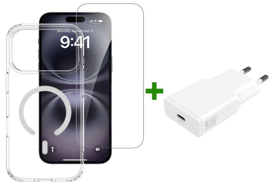 4smarts 3-i-1 Premium-startpakke for Apple iPhone 18 Pro Max / 17 Pro Max klar