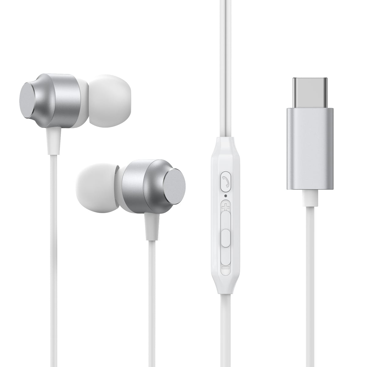 Joyroom JR-EC06 USB-C in-ear-hodetelefoner - sølv
