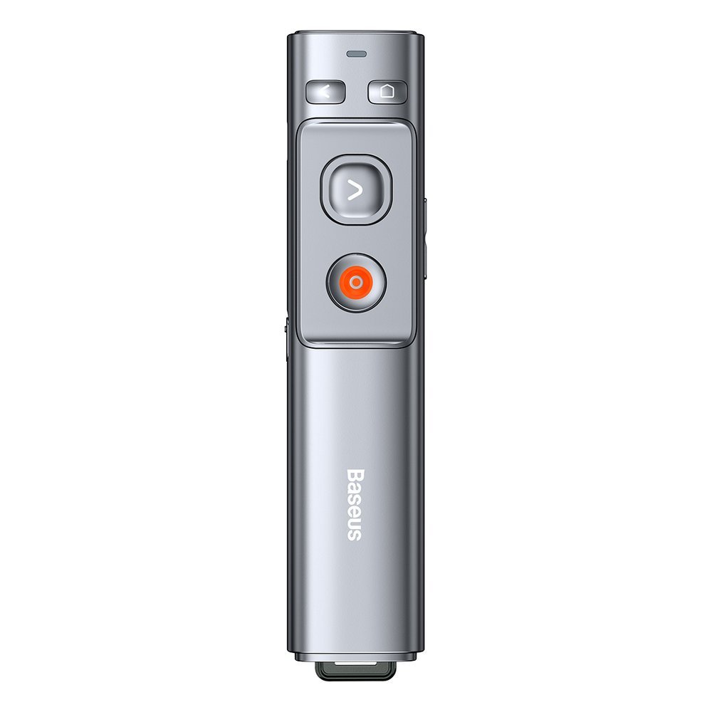 Baseus Orange Dot trådløs presentasjonslaserpeker - grå (med batteri)