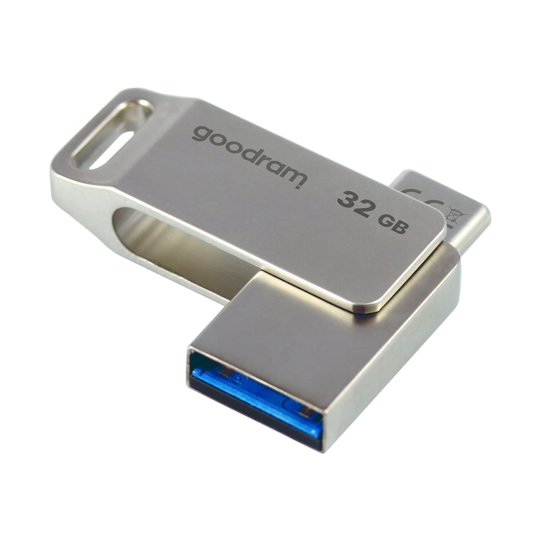 Flash-enhet 32 GB USB 3.2 Gen 1 USB / USB C OTG ODA3 Goodram - Sølv